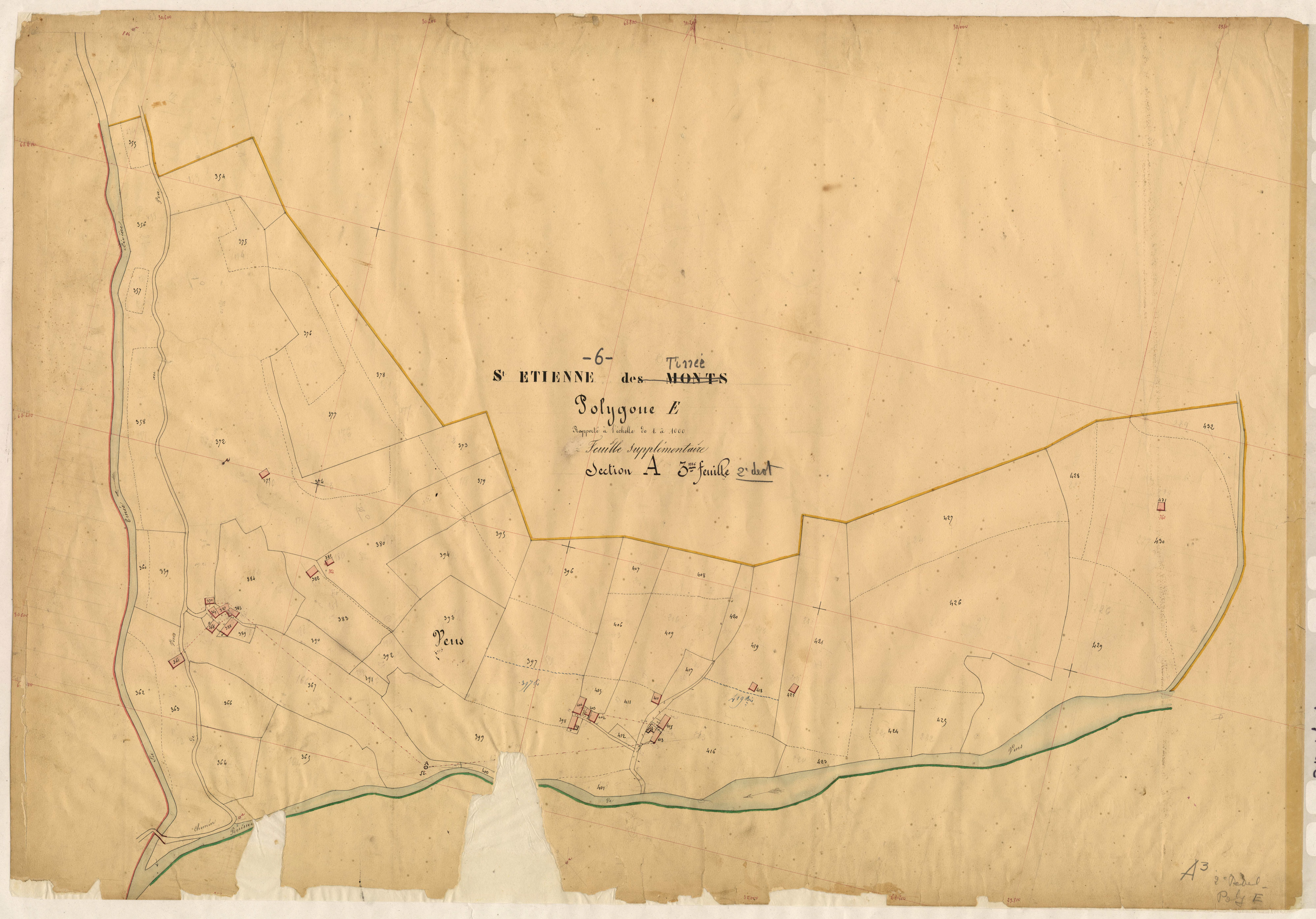 Vens (développement, 2ème partie). - Plan de section, A3(d2)