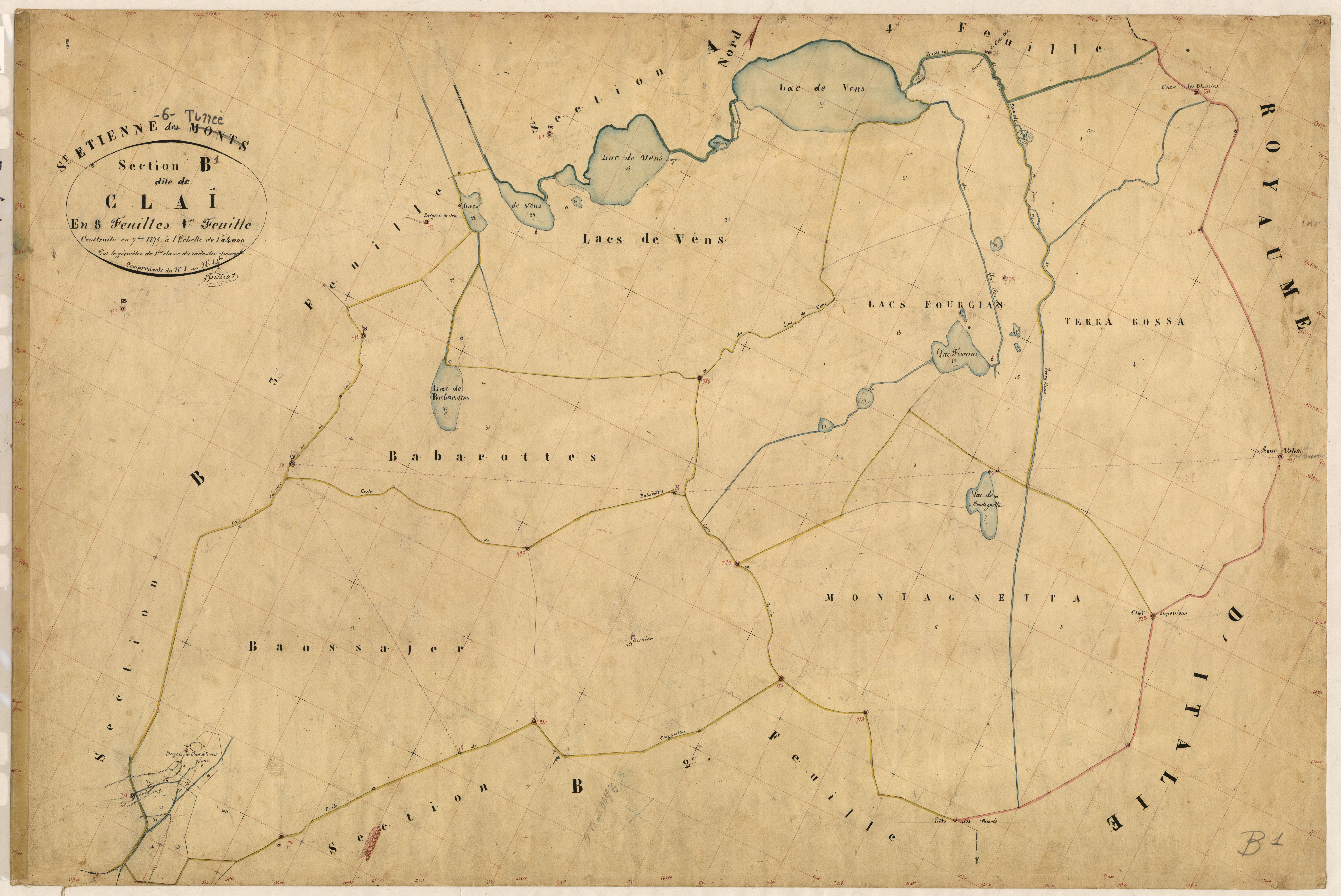 Claï. - Plan de section, B1