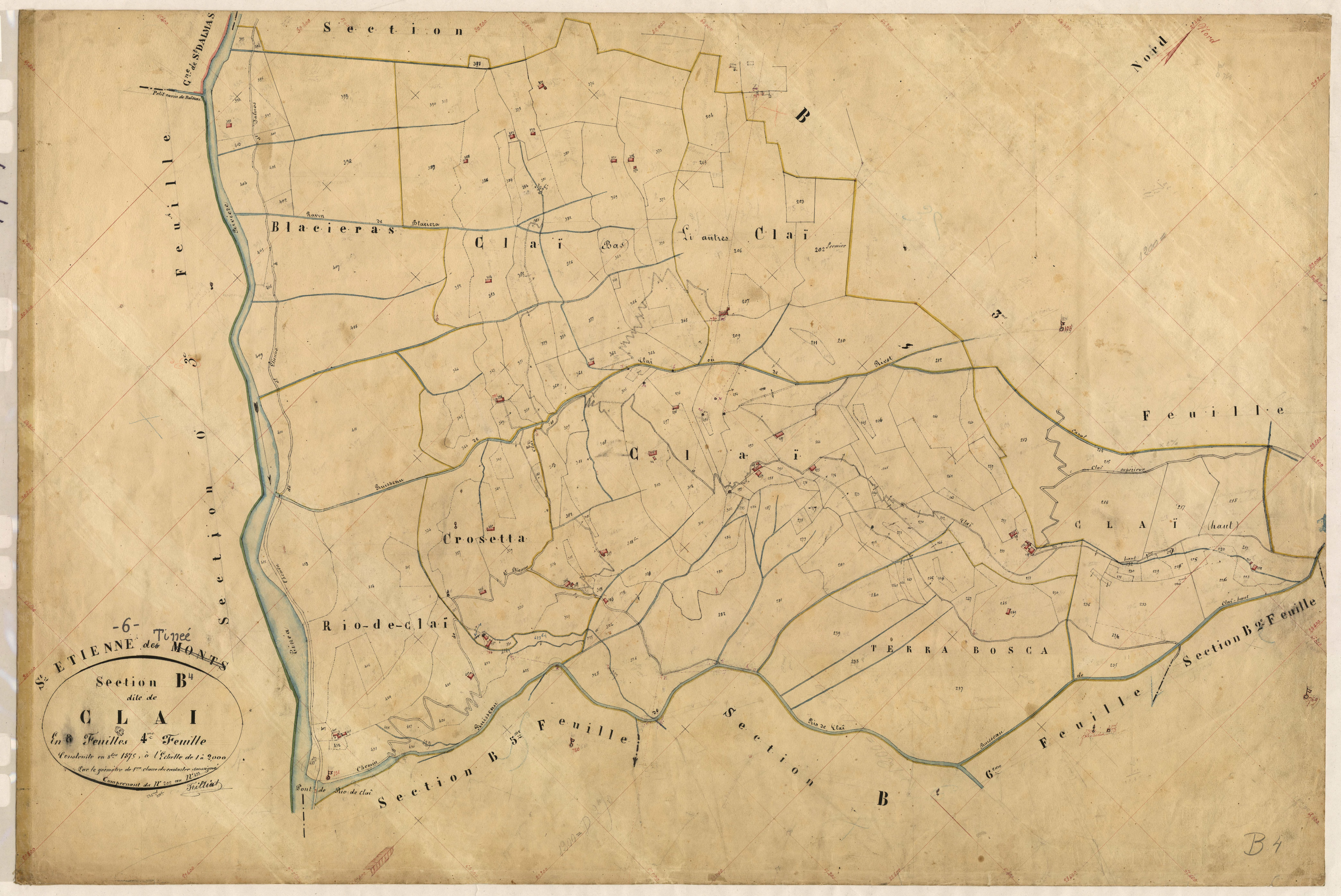 Claï. - Plan de section, B4