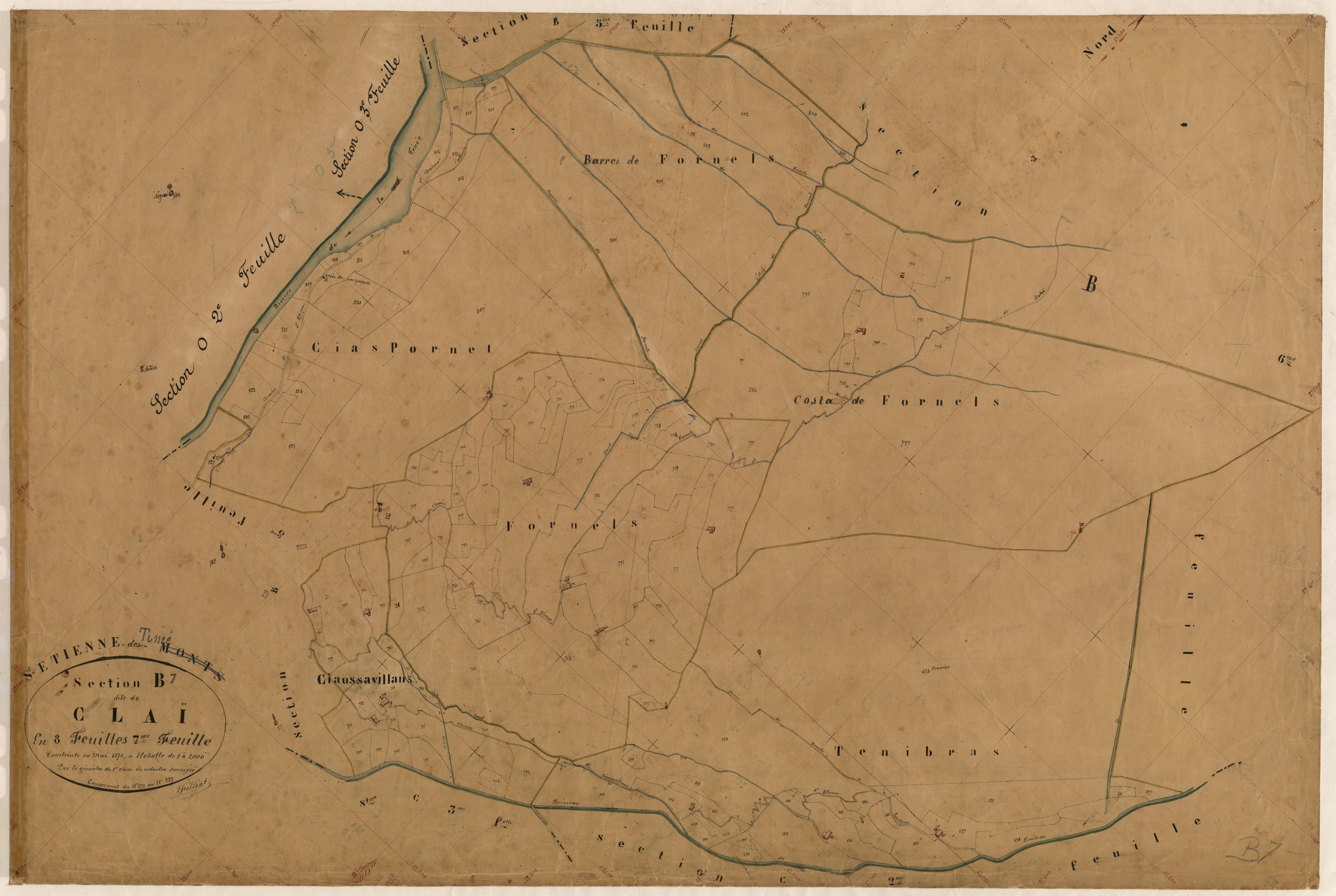 Claï. - Plan de section, B7