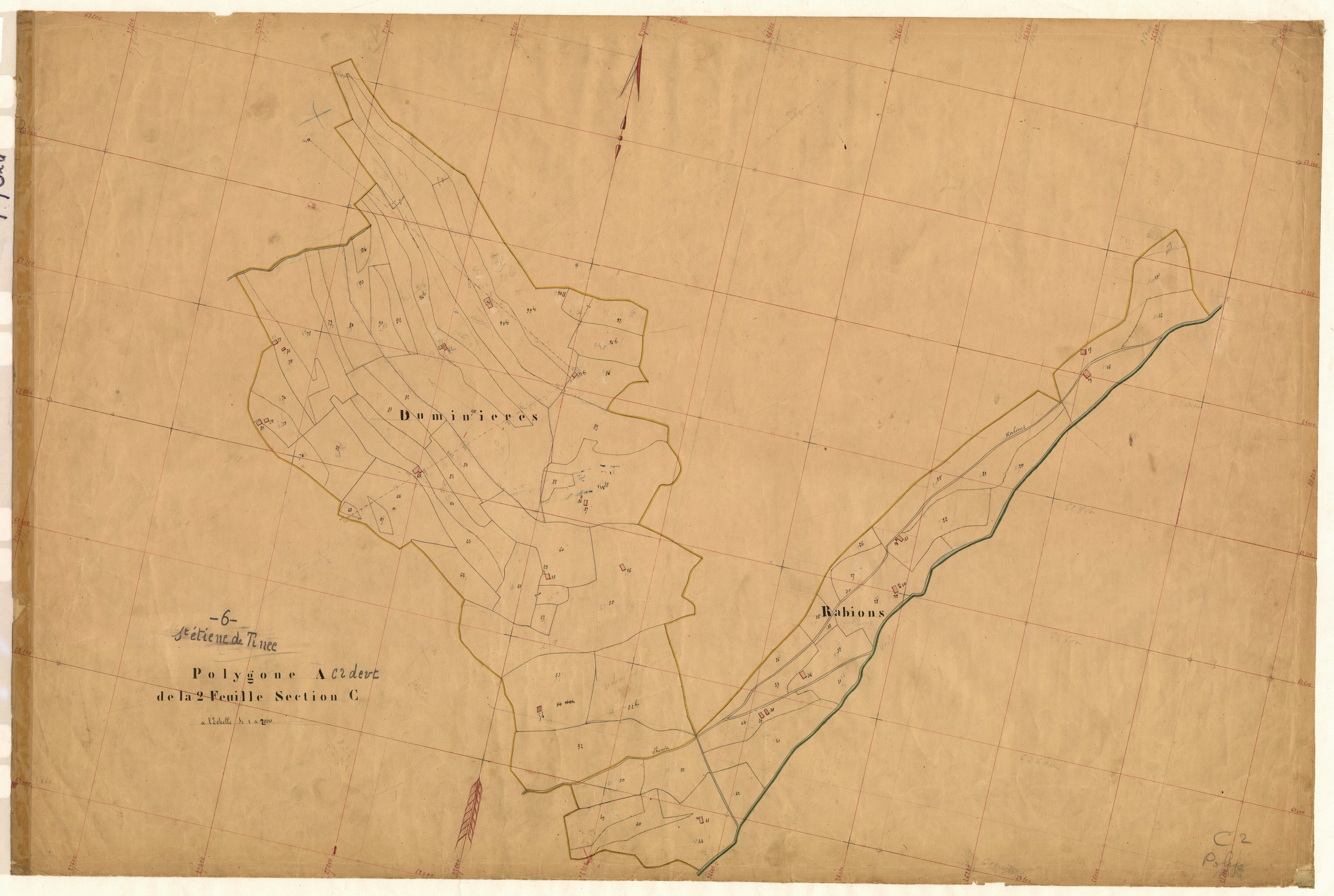 Duminieres (développement). - Plan de section, C2(d)