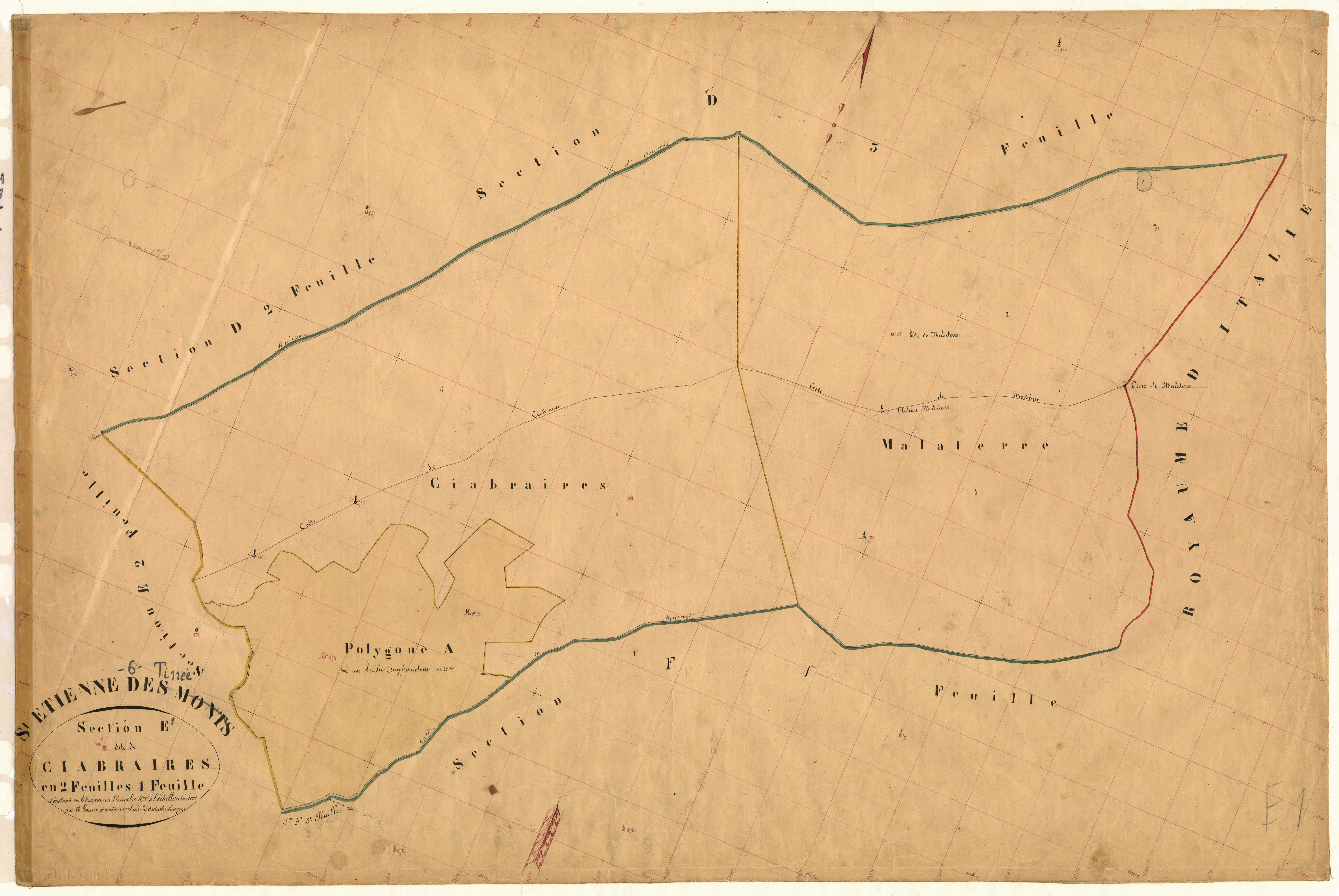 Ciabraires. - Plan de section, E1