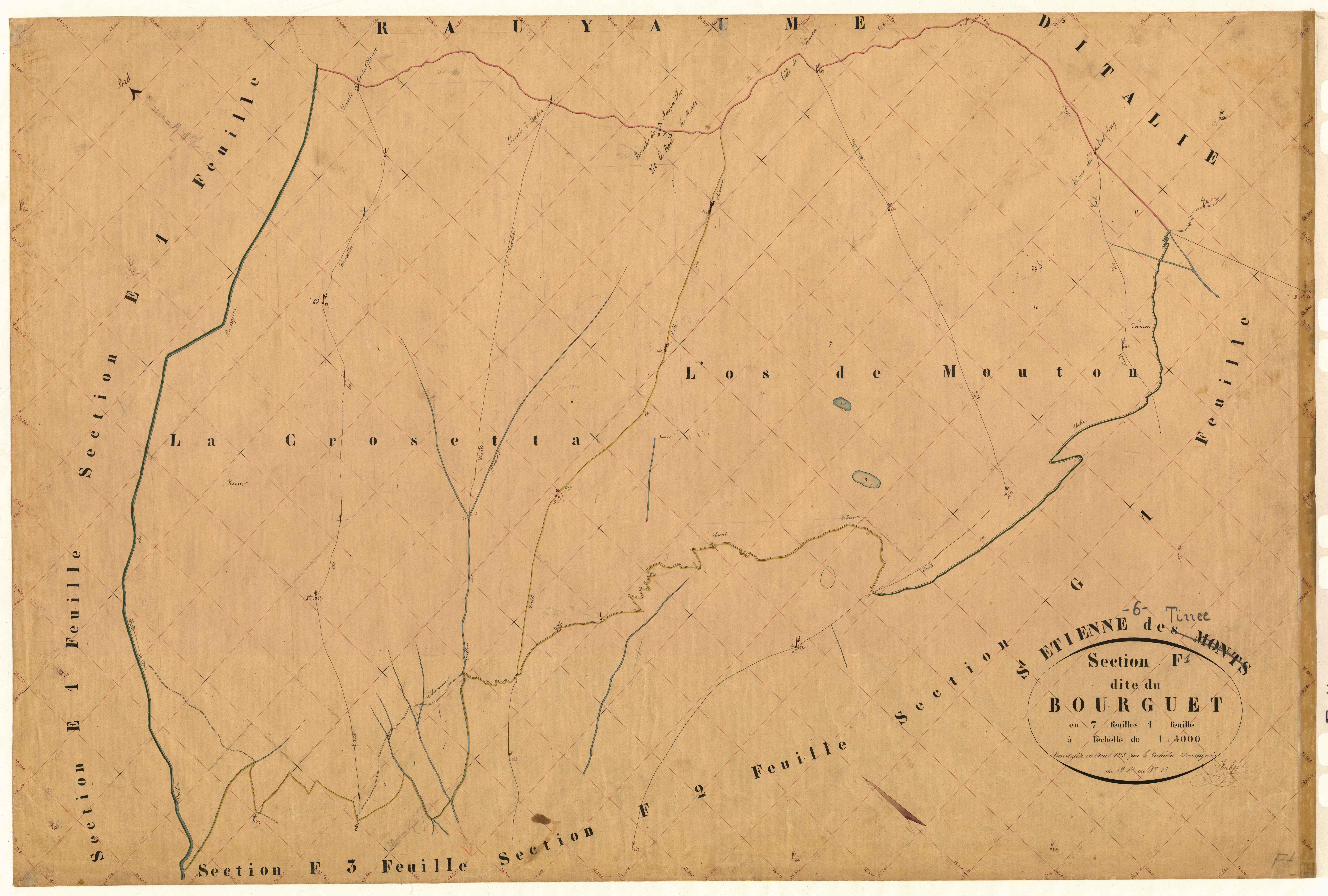 Le Bourguet. - Plan de section, F1