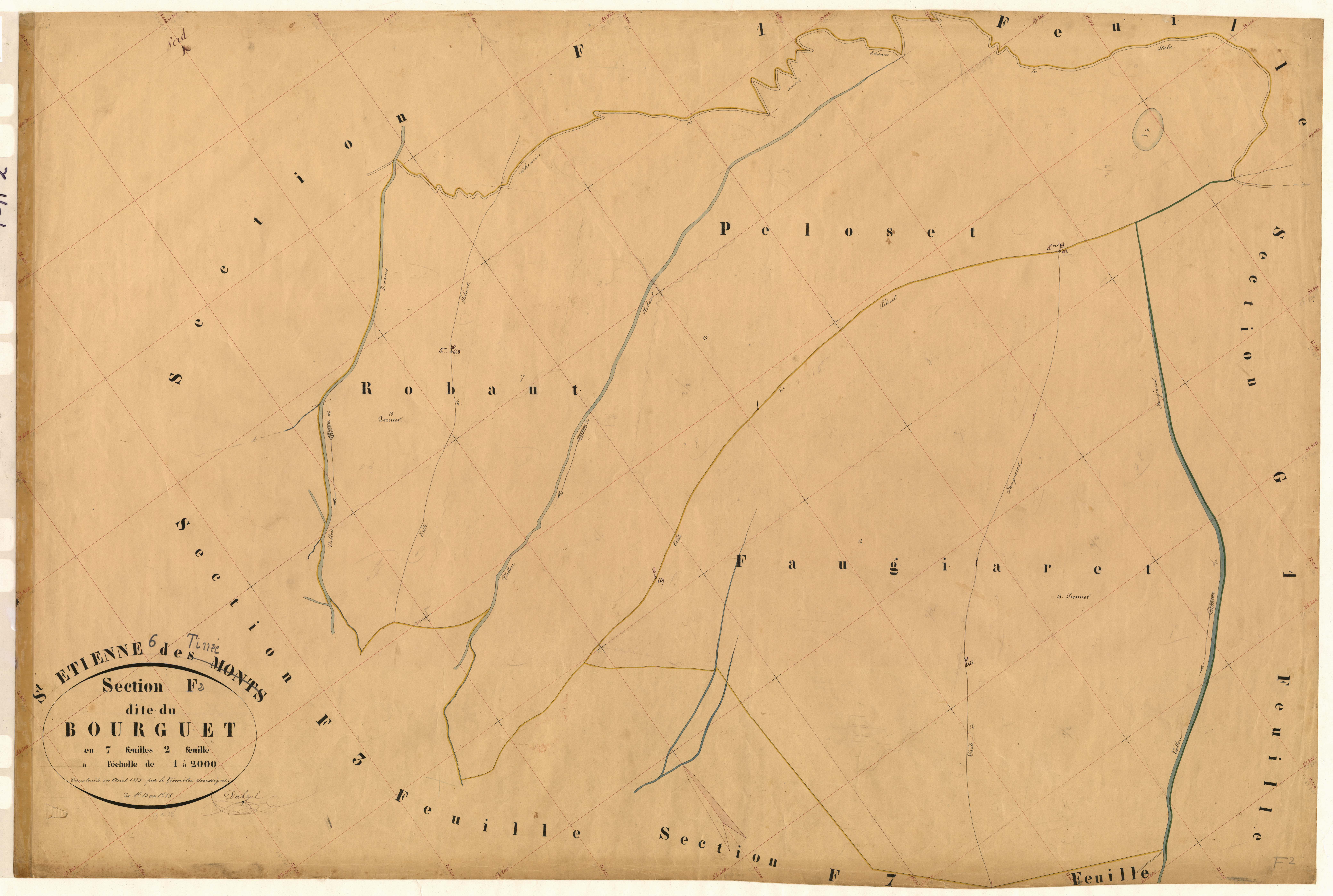 Le Bourguet. - Plan de section, F2