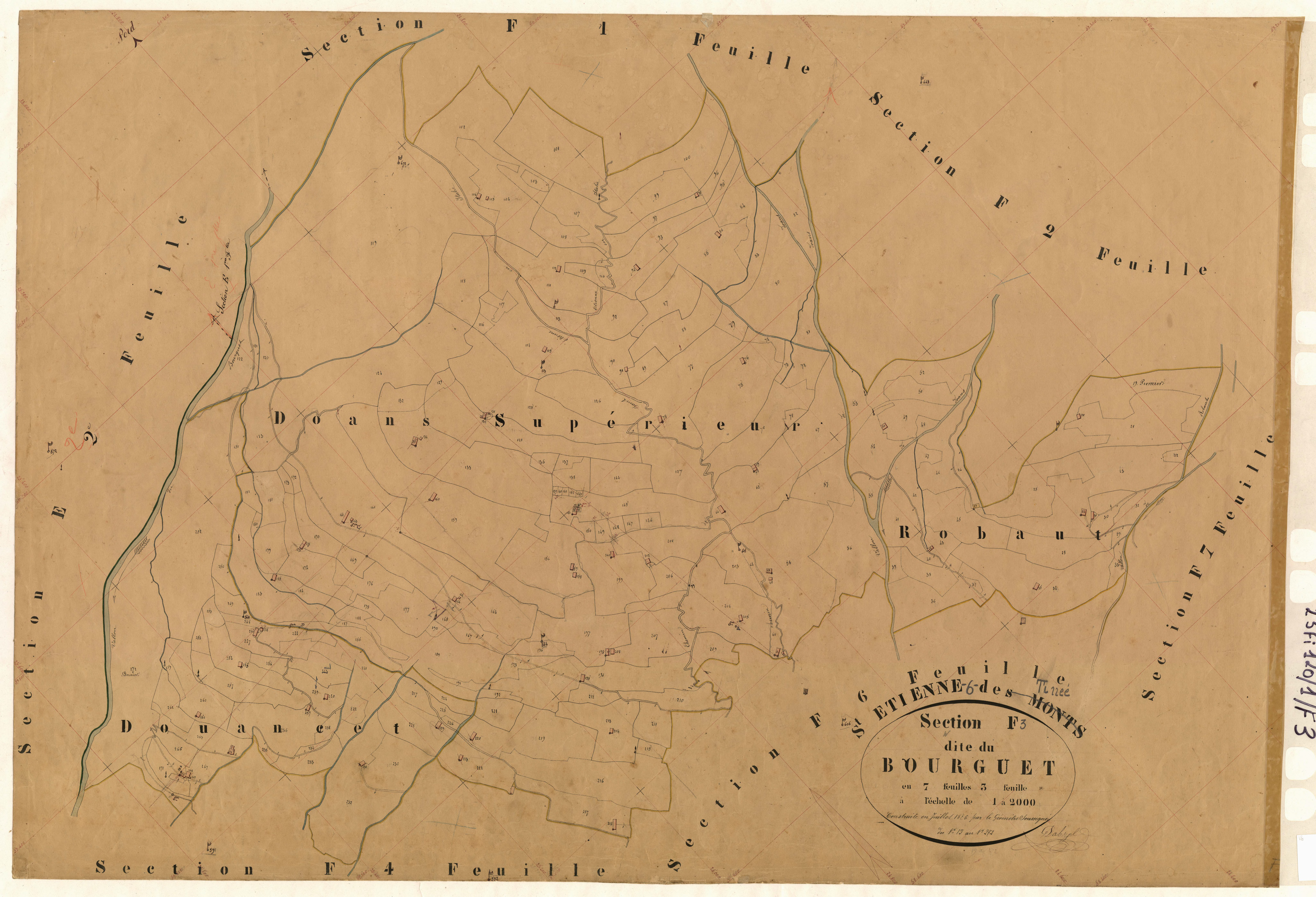 Le Bourguet. - Plan de section, F3