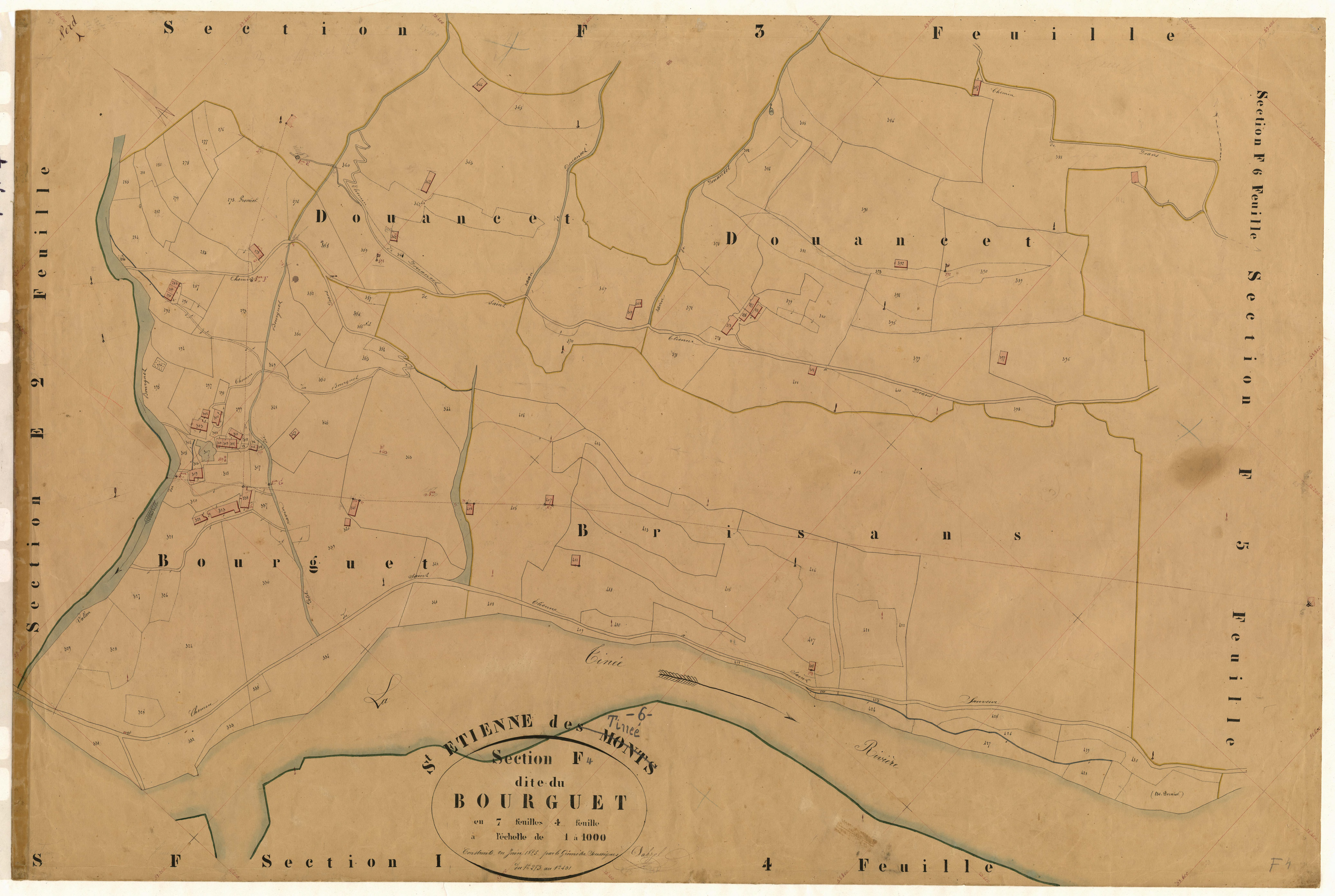 Le Bourguet. - Plan de section, F4