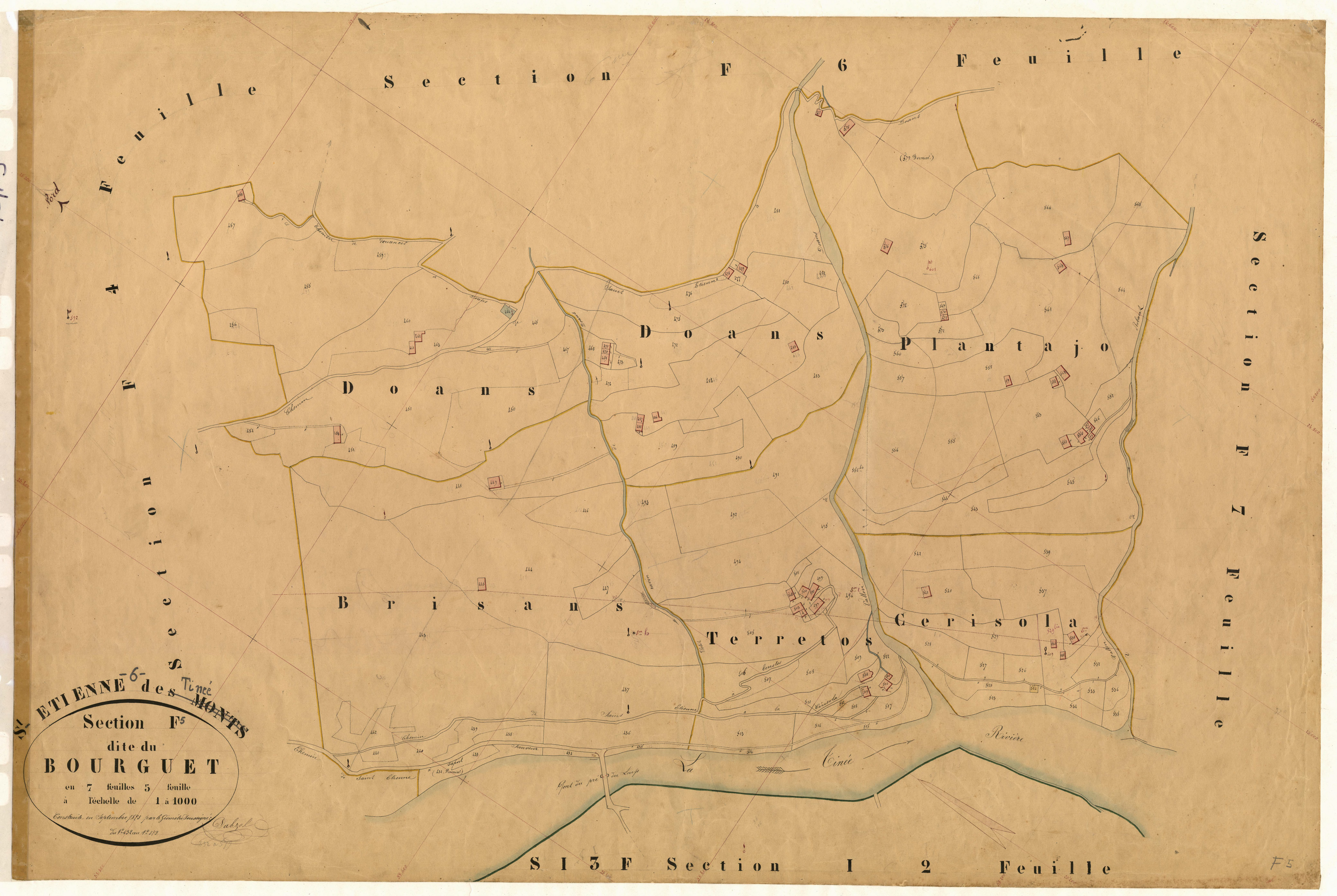 Le Bourguet. - Plan de section, F5