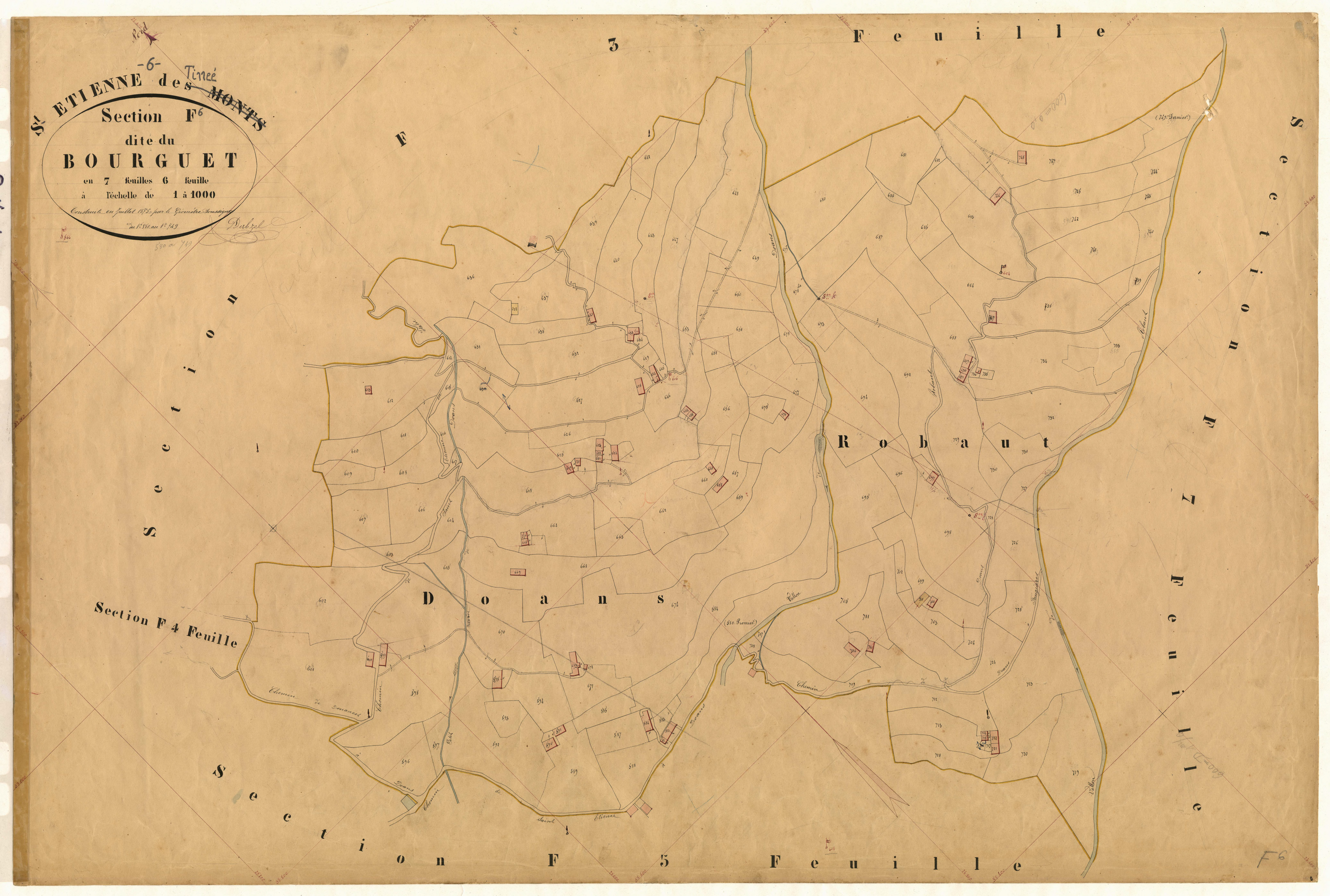 Le Bourguet. - Plan de section, F6