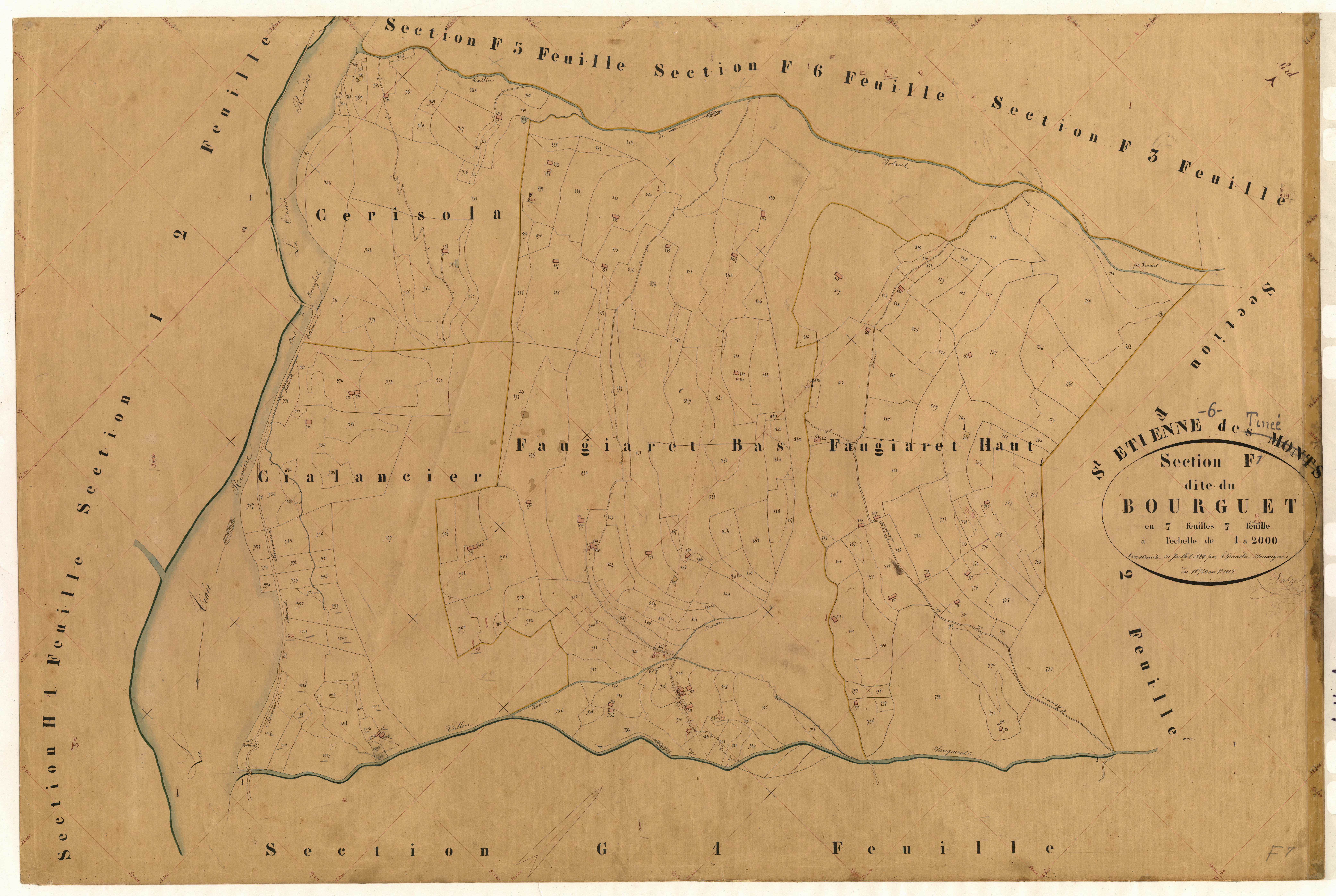 Le Bourguet. - Plan de section, F7