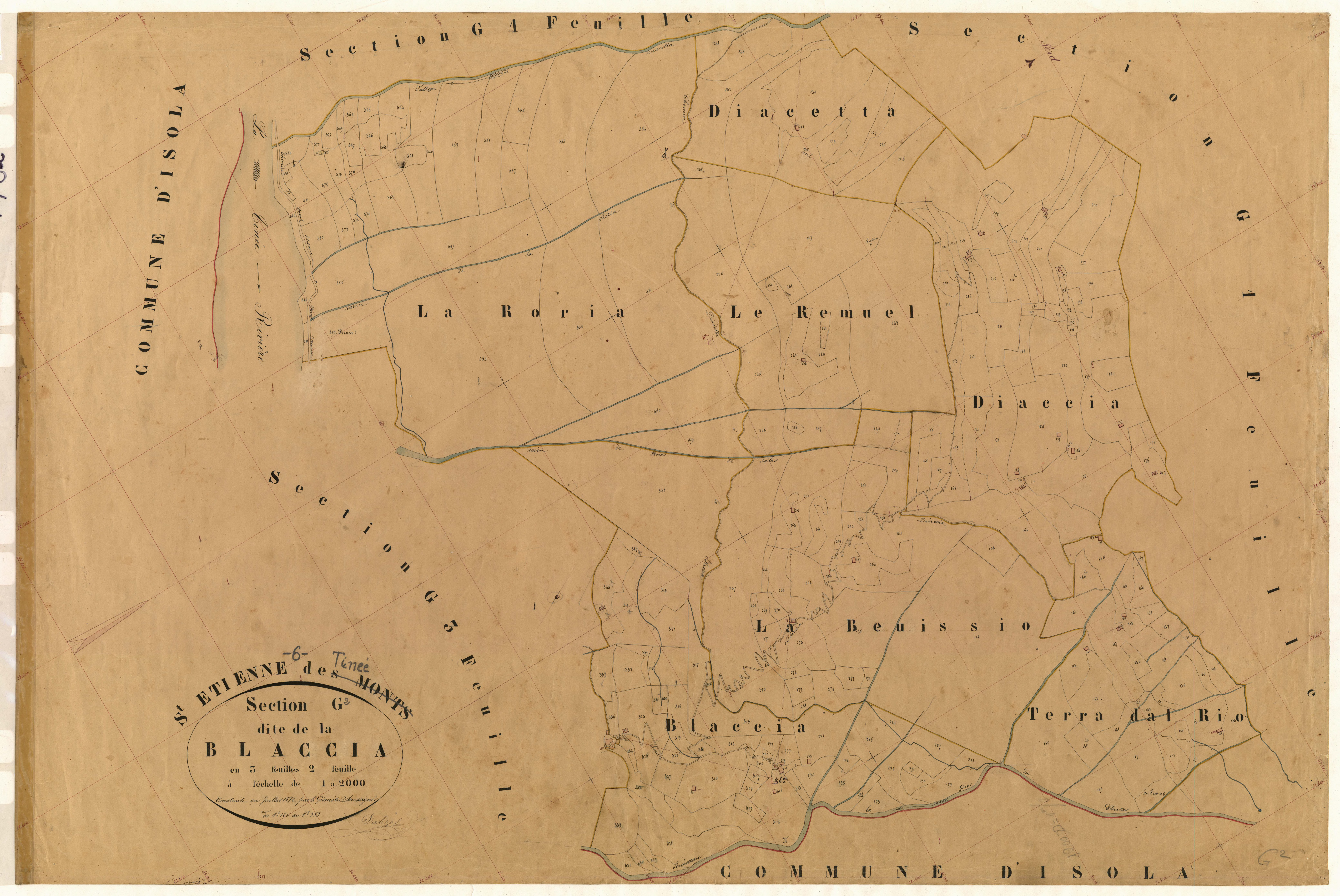 La Blaccia. - Plan de section, G2