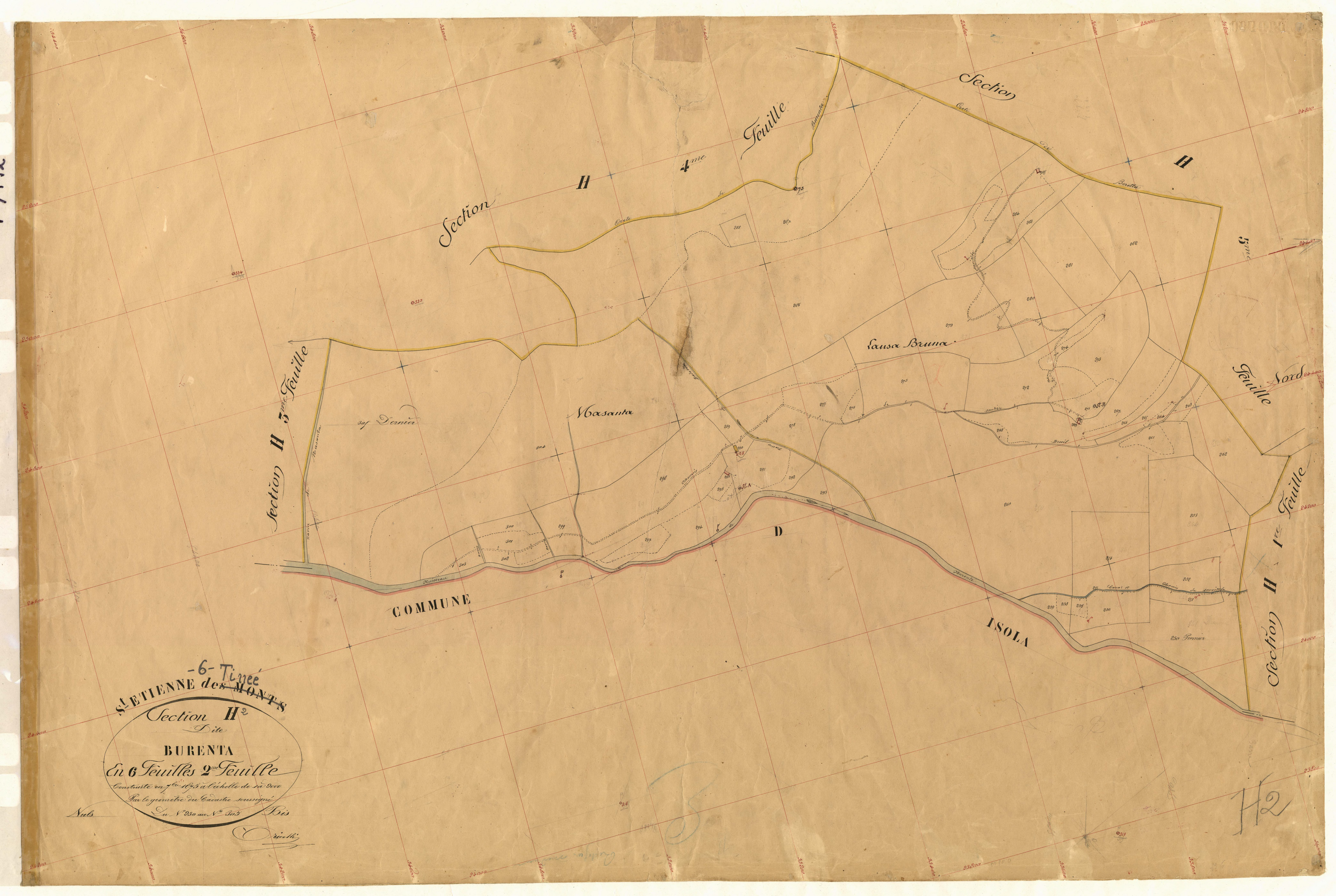 Burenta. - Plan de section, H2