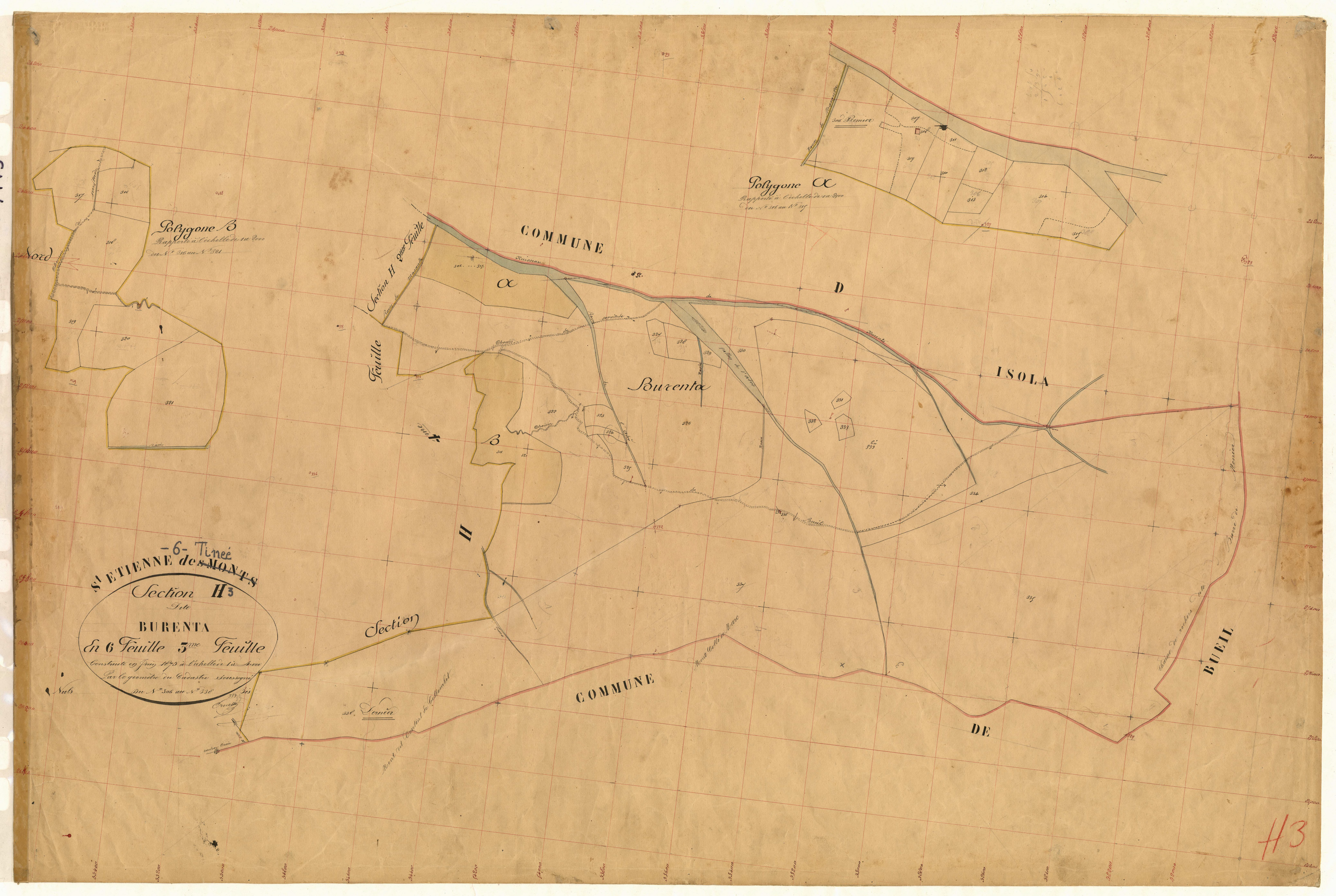 Burenta. - Plan de section, H3
