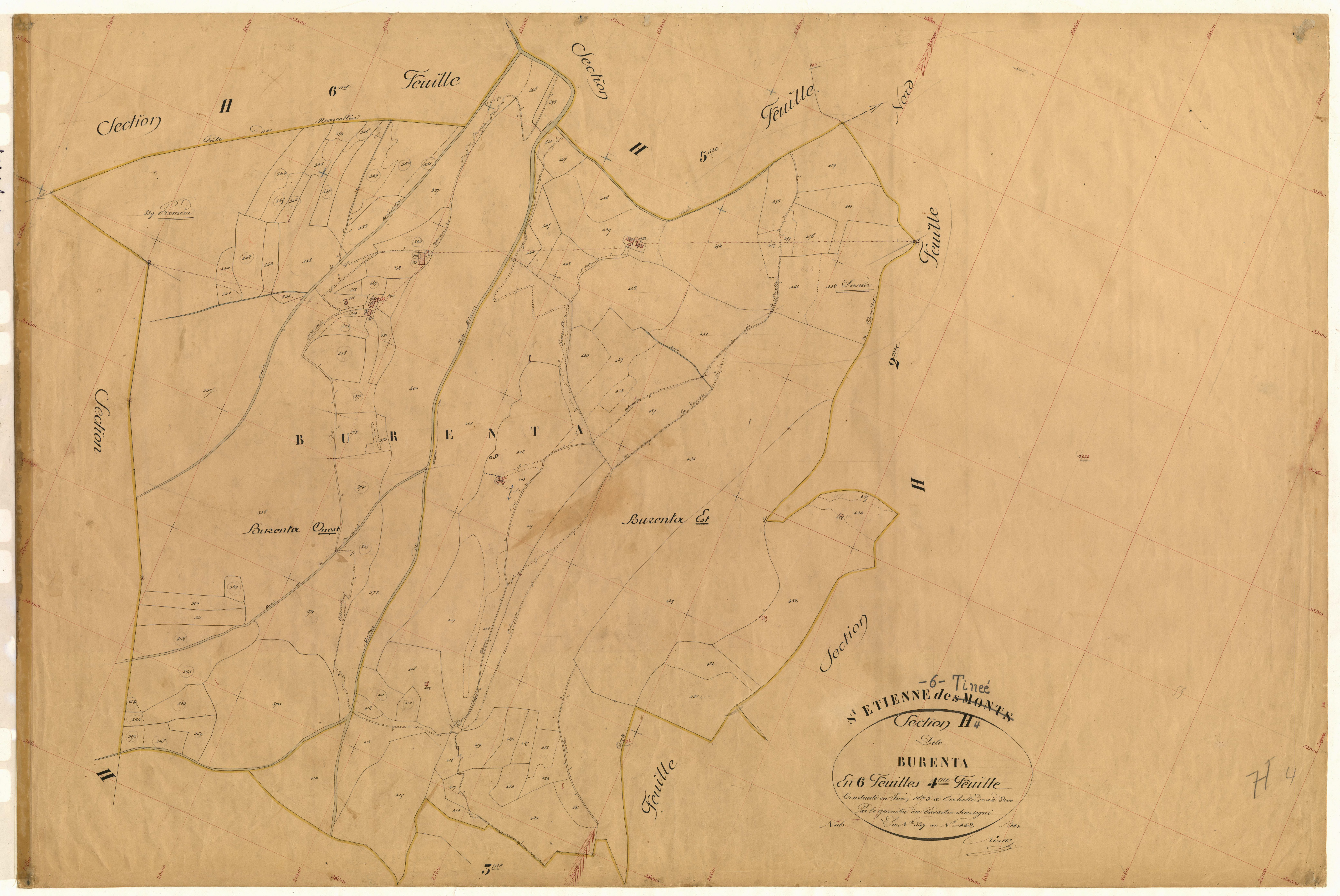 Burenta. - Plan de section, H4