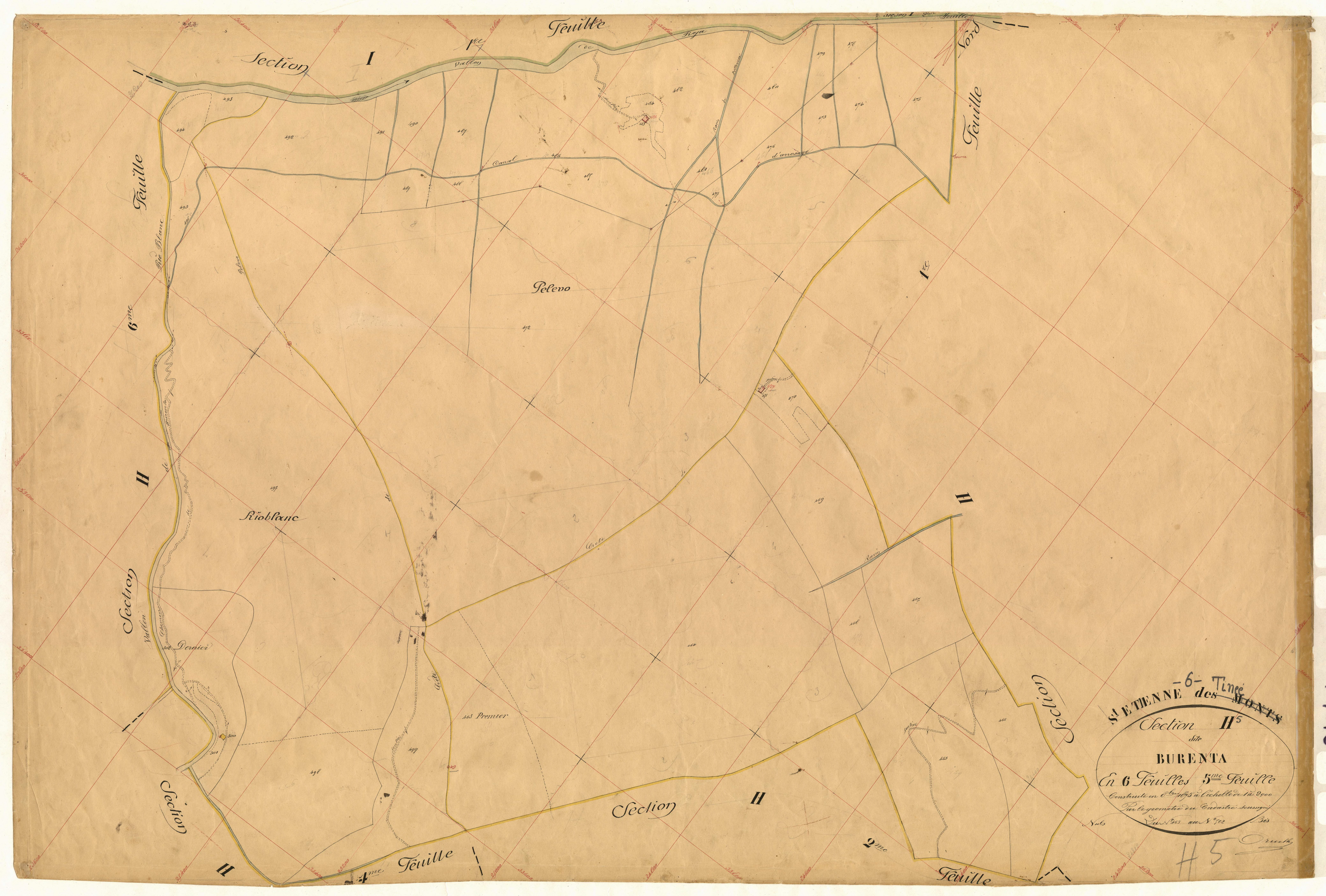 Burenta. - Plan de section, H5