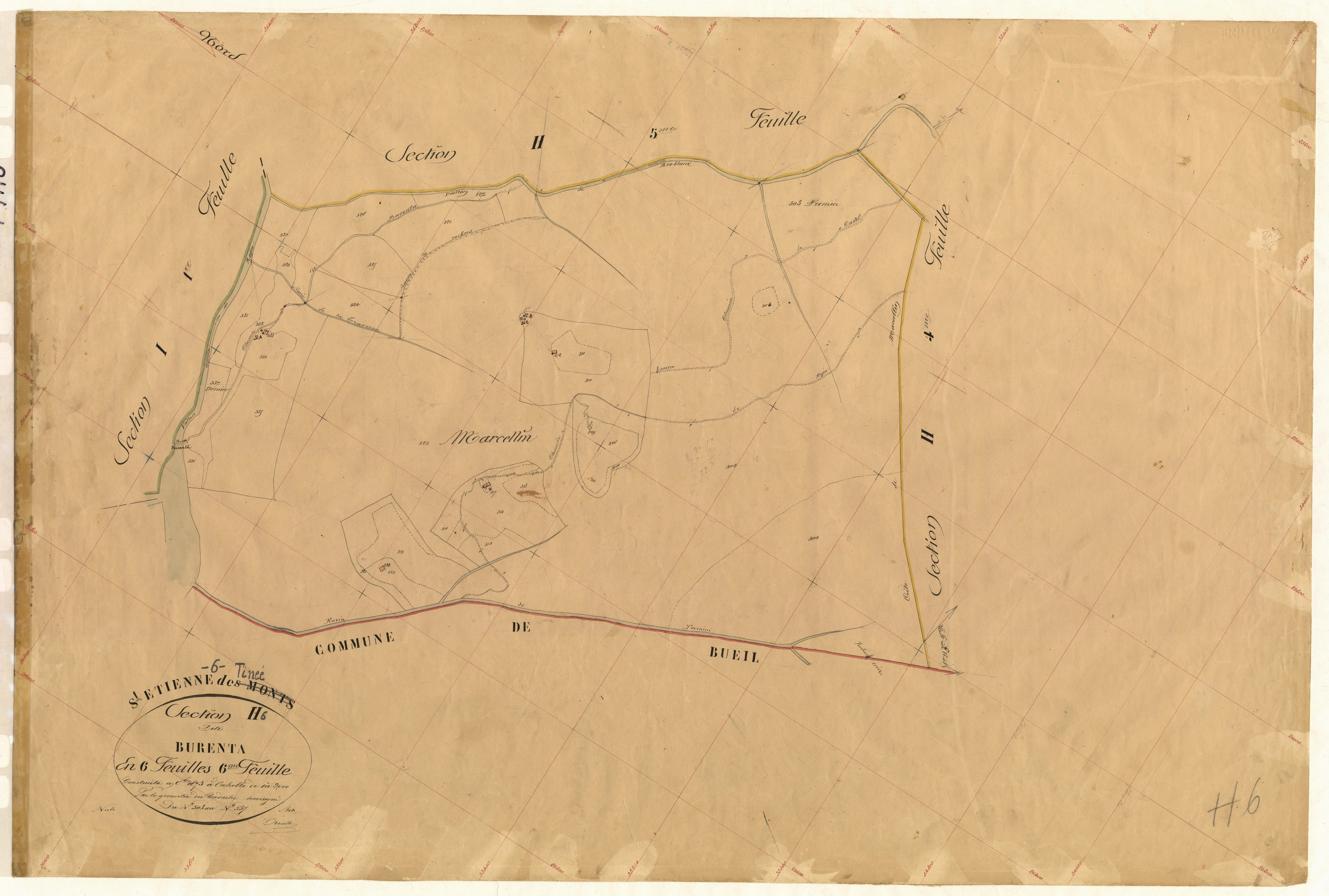 Burenta. - Plan de section, H6