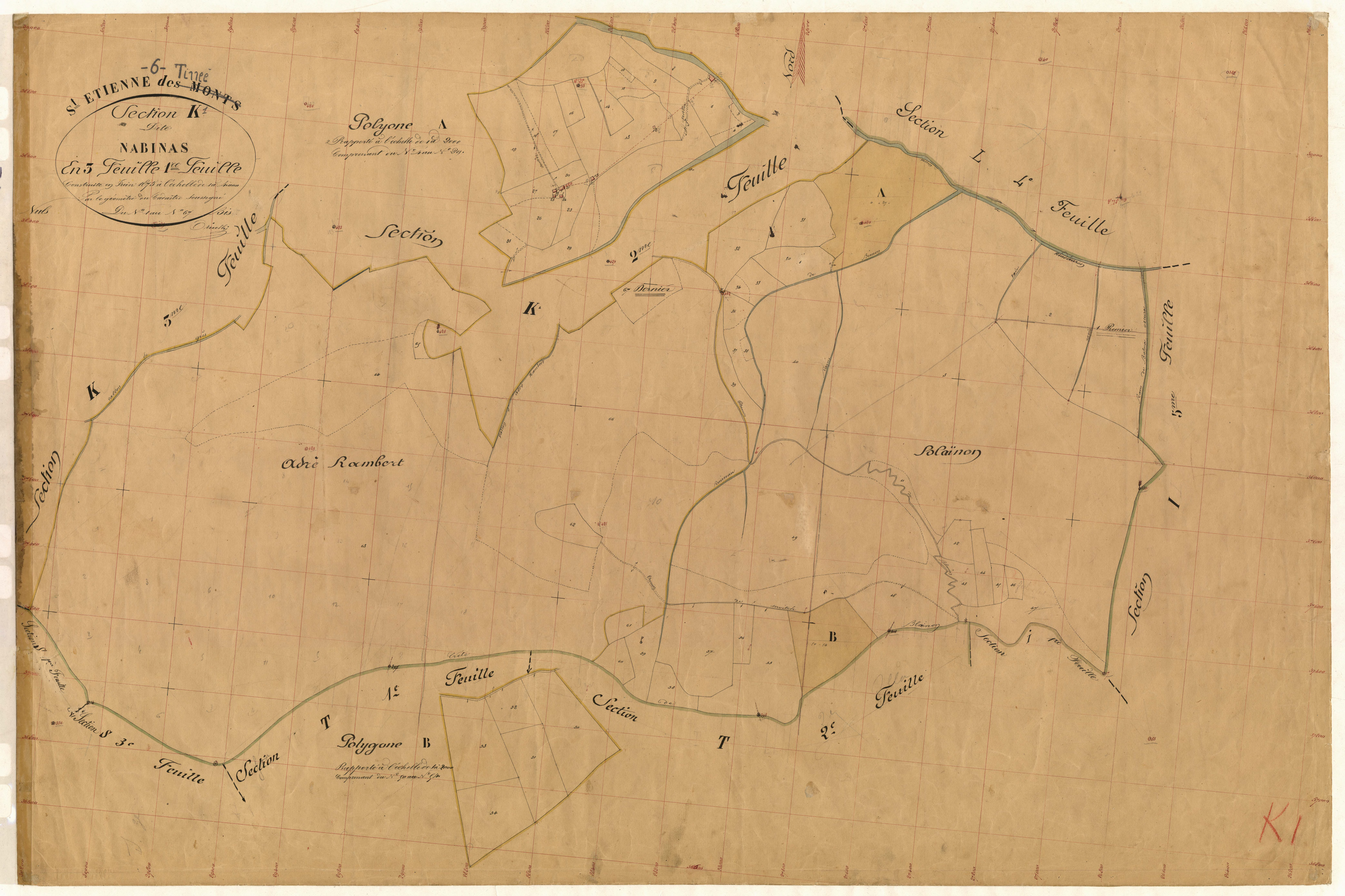 Nabinas. - Plan de section, K1
