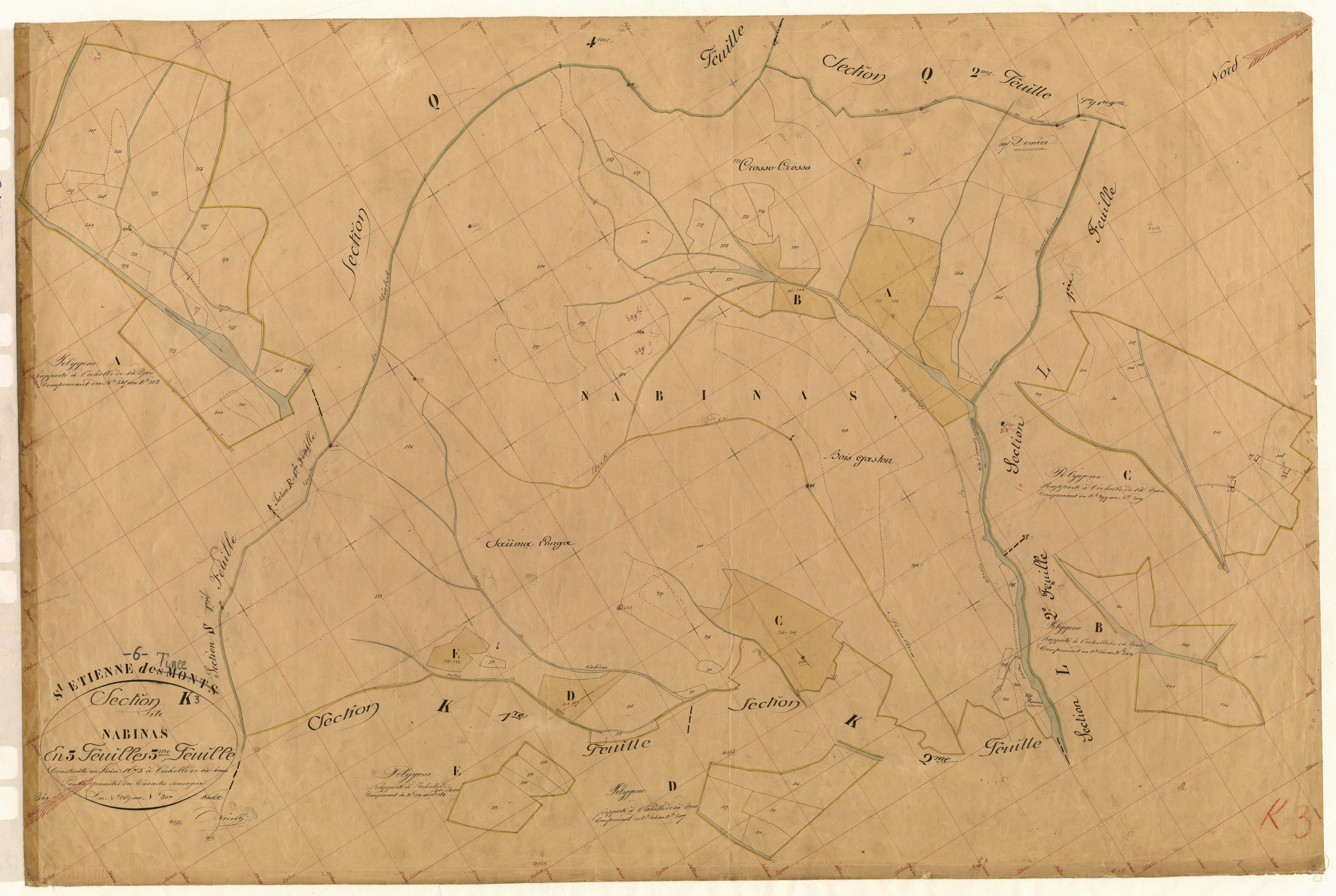 Nabinas. - Plan de section, K3