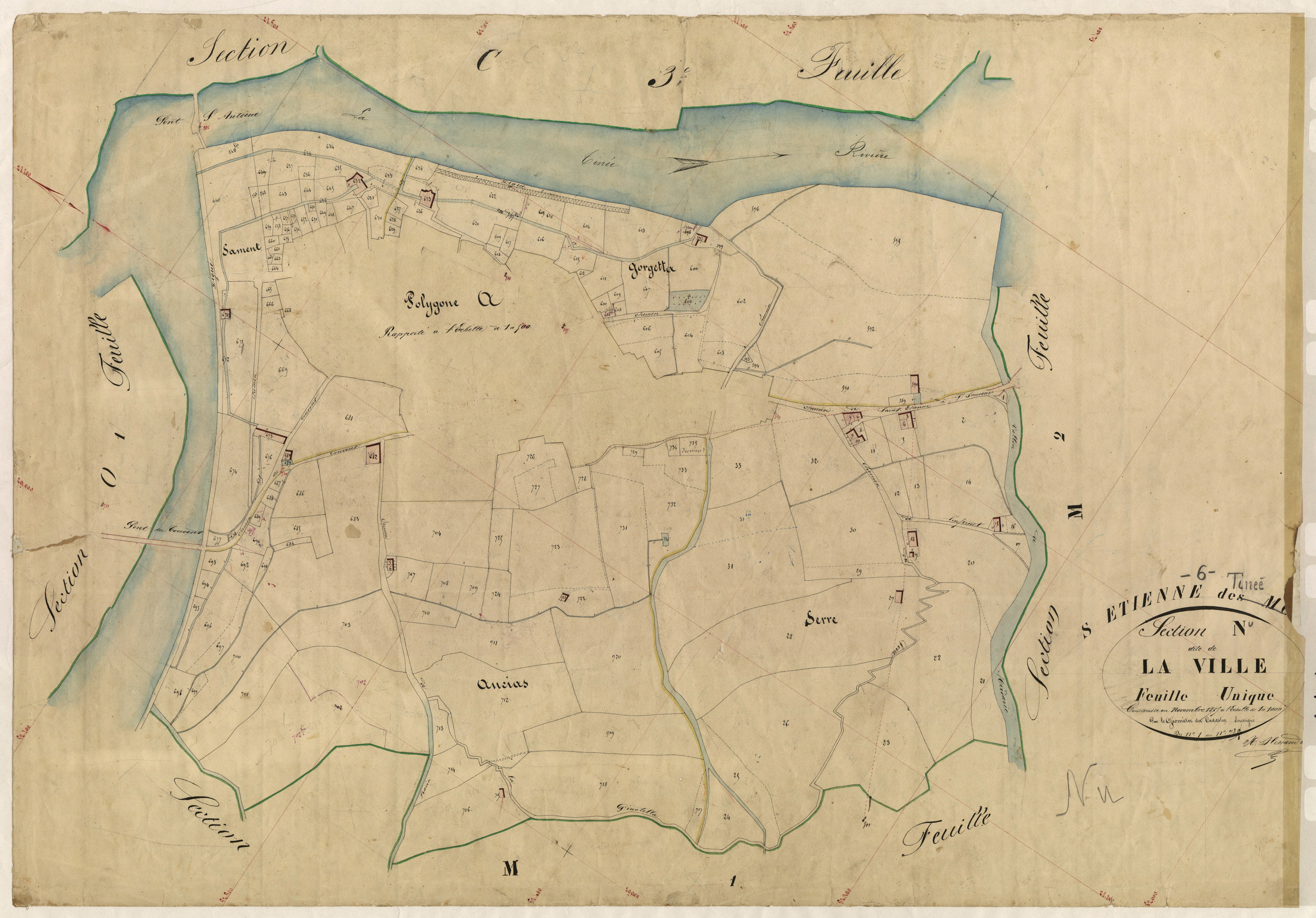 La Ville. - Plan de section, N