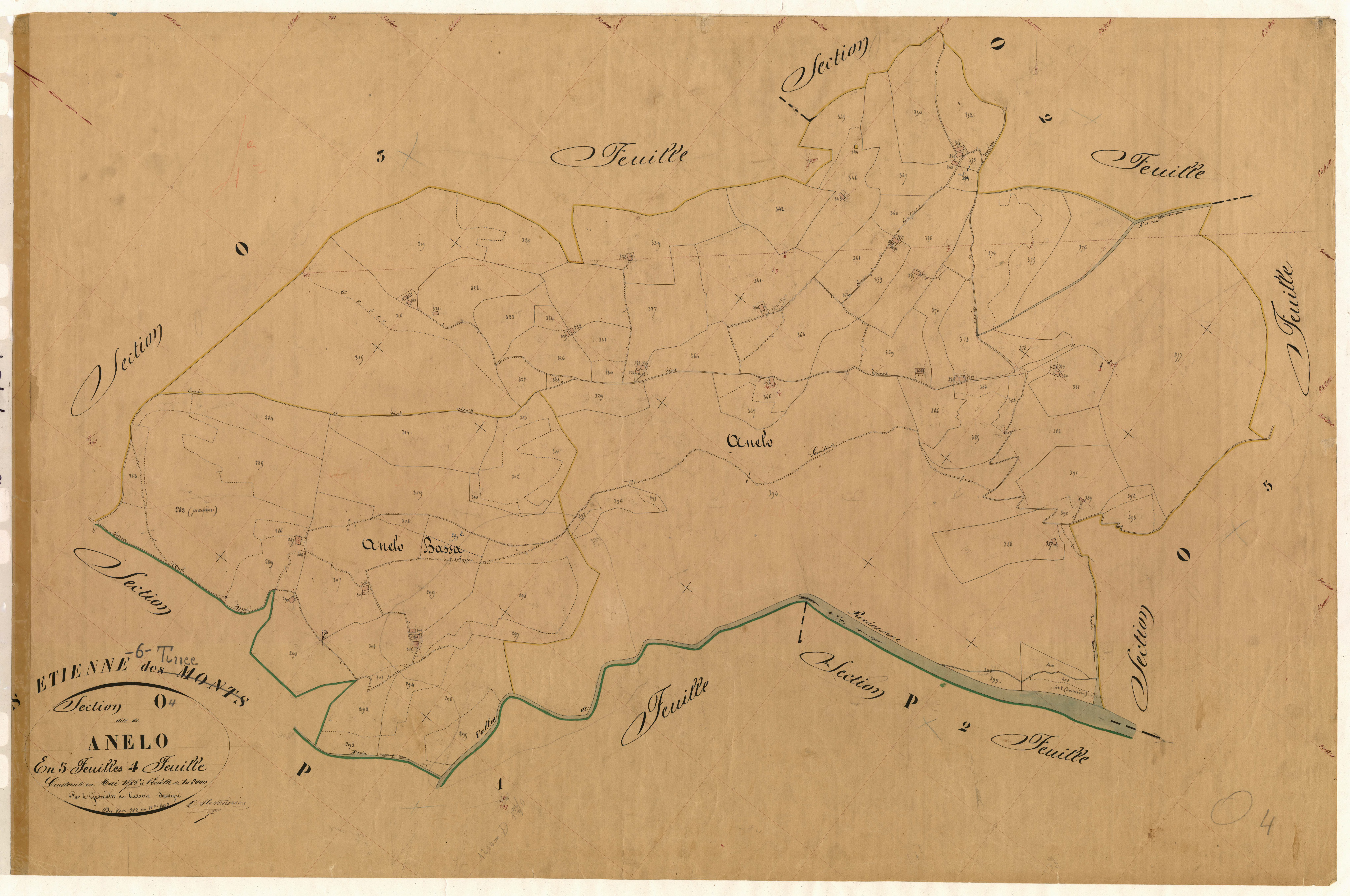 Anello. - Plan de section, O4