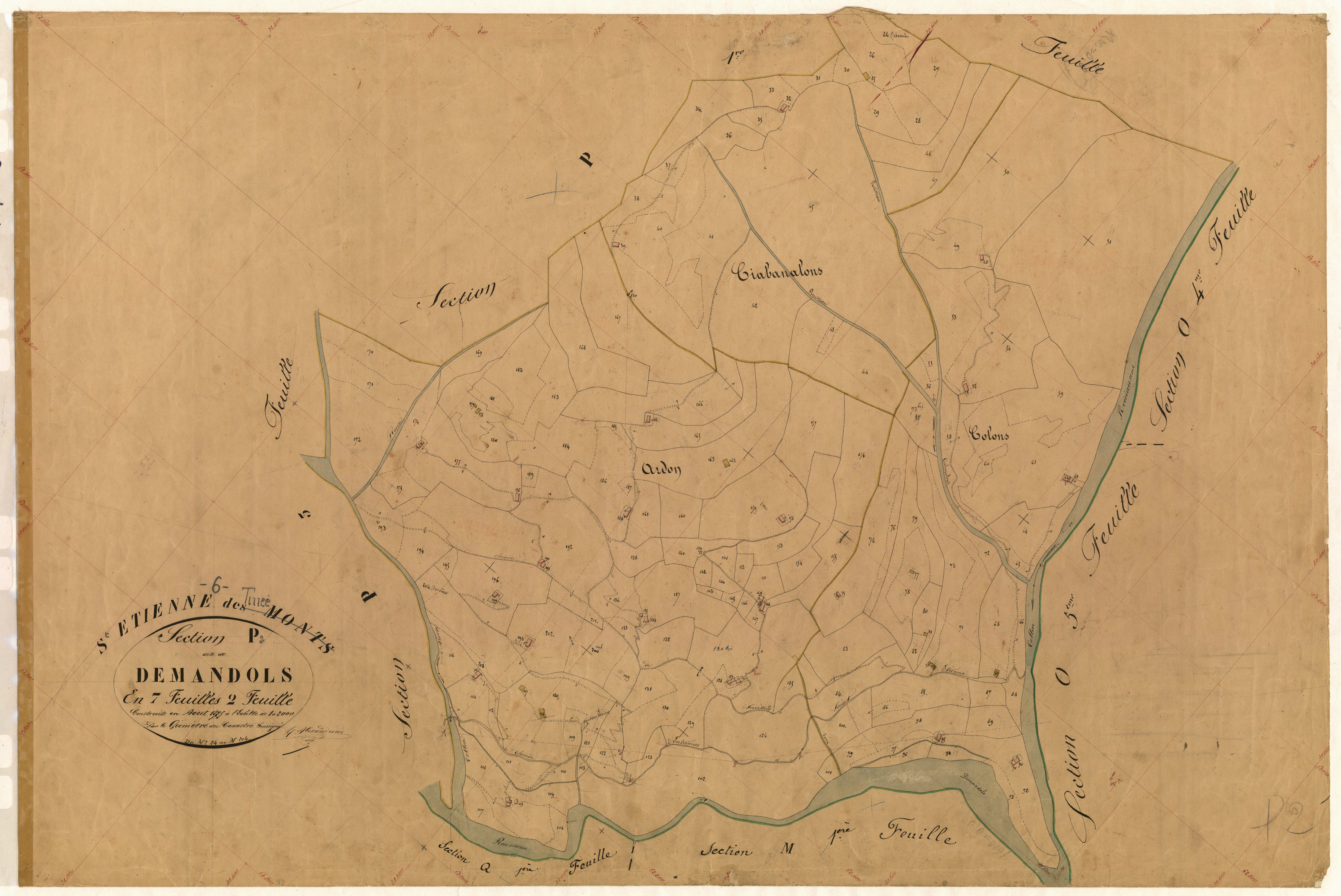 Demandols. - Plan de section, P2