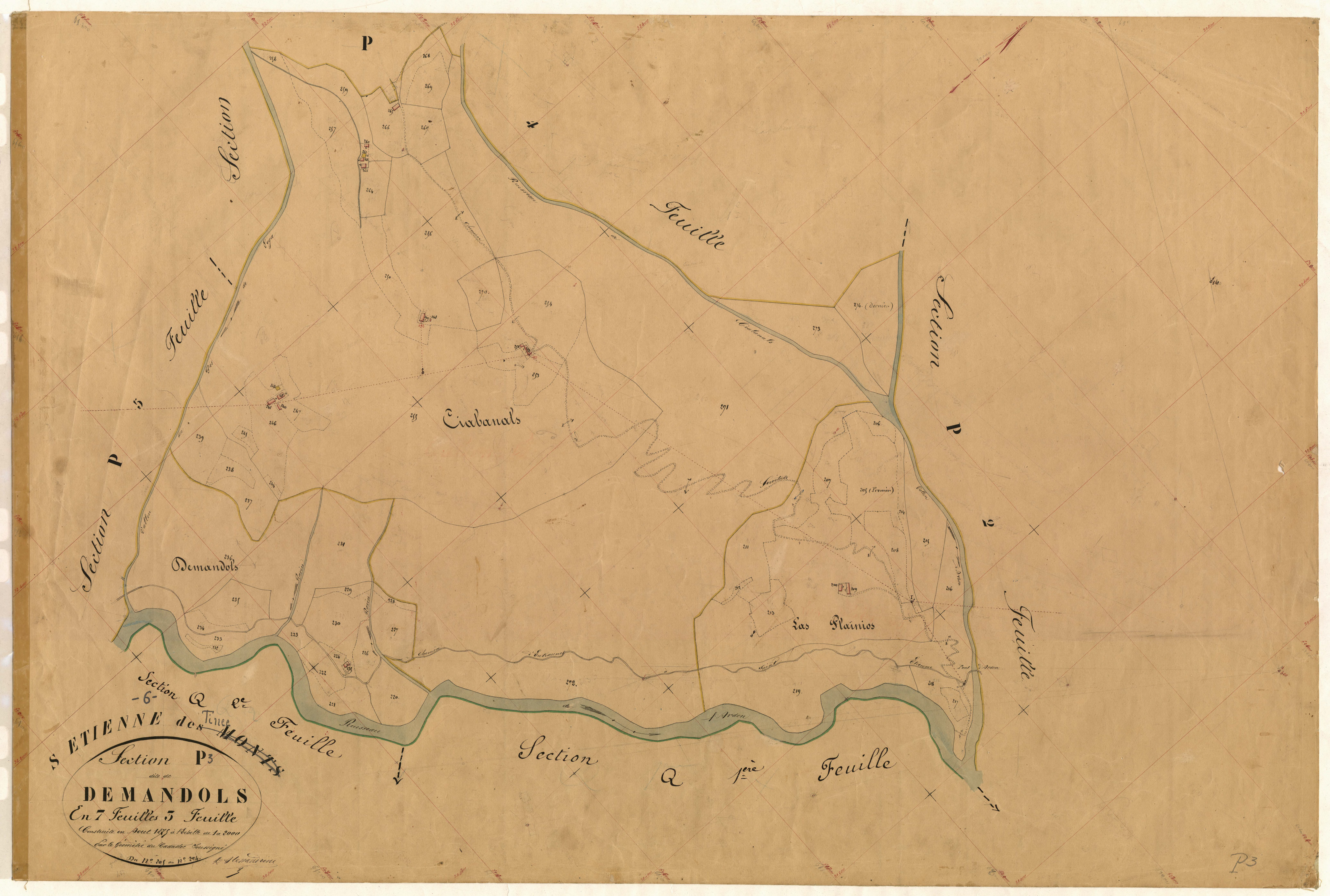 Demandols. - Plan de section, P3
