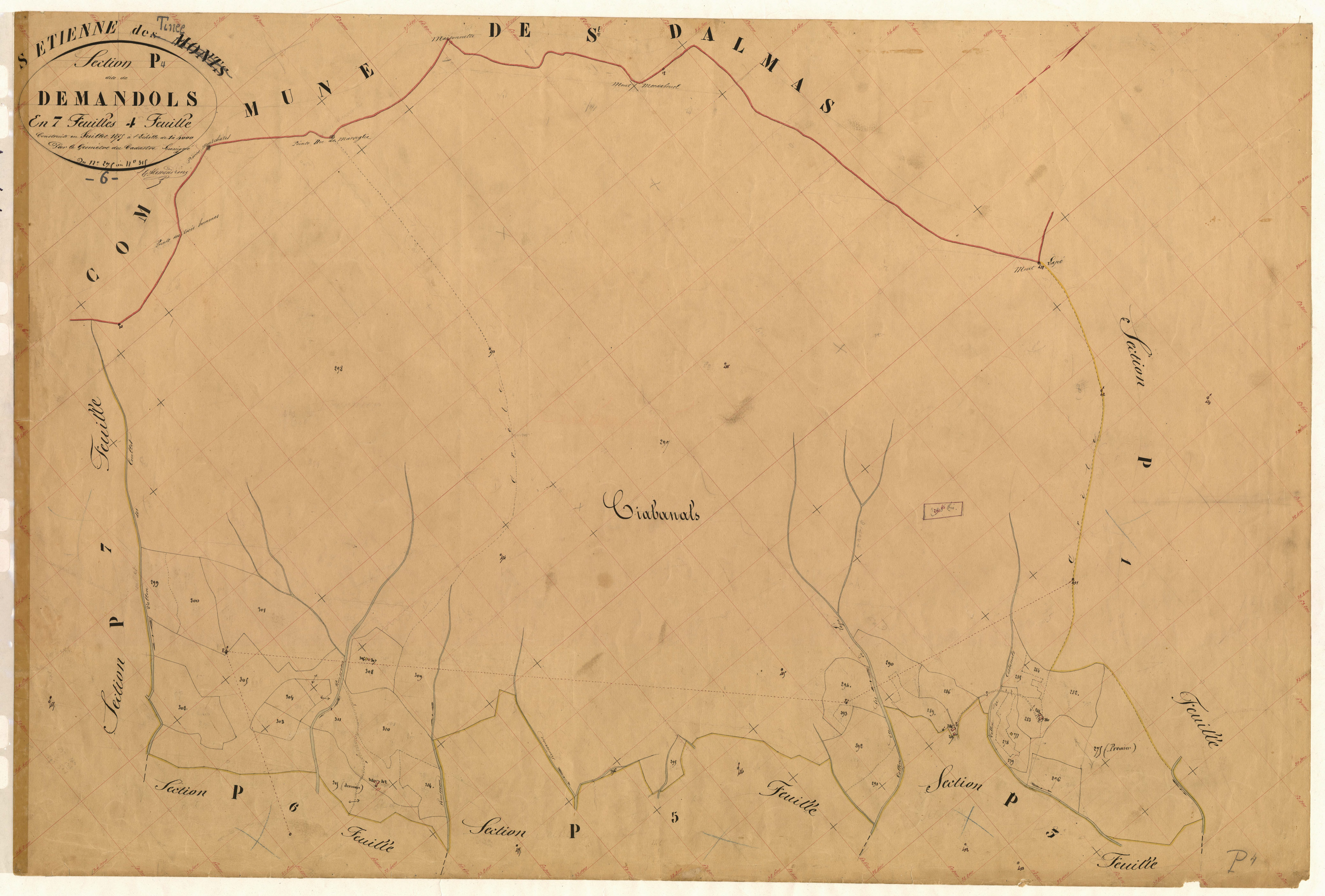Demandols. - Plan de section, P4