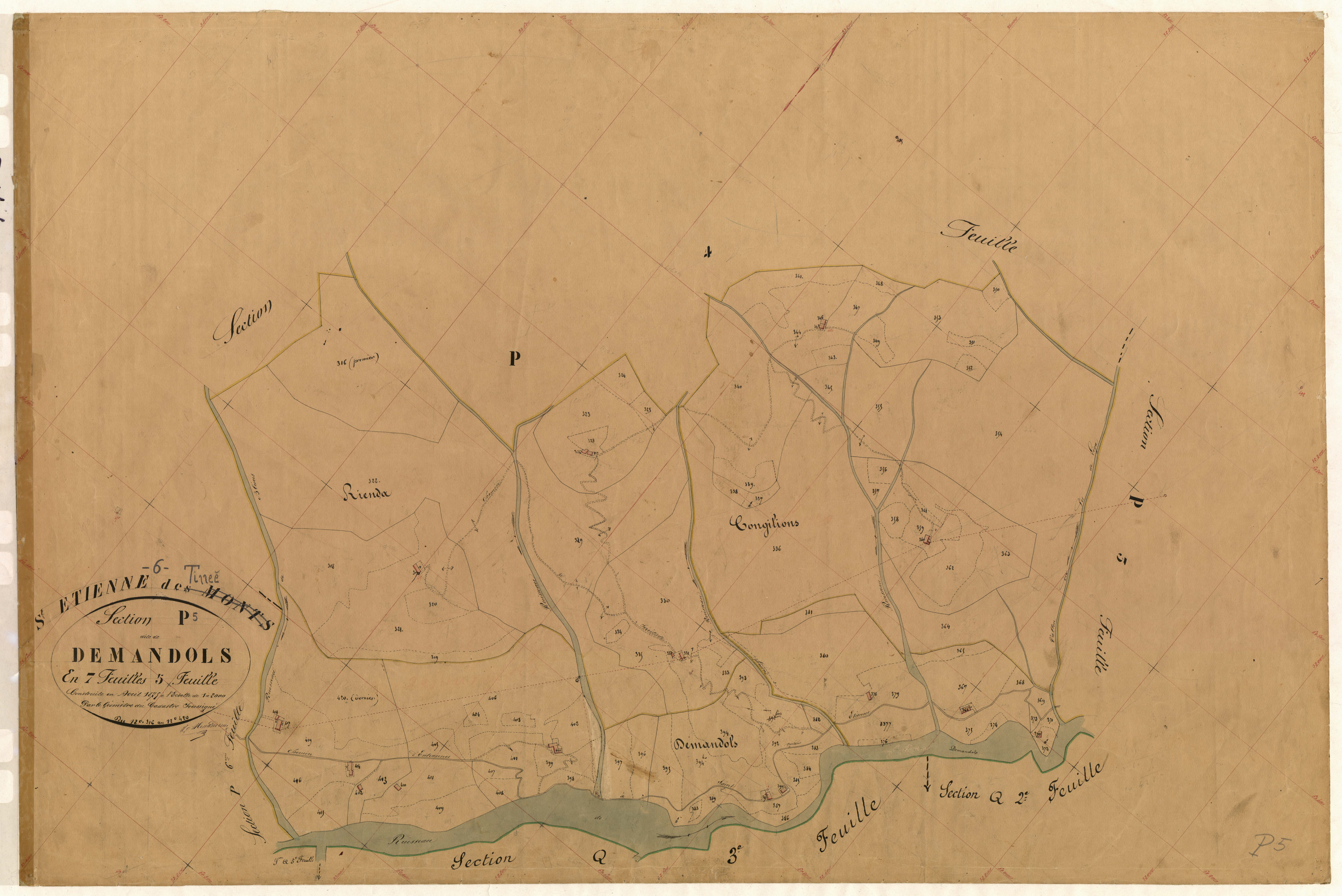 Demandols. - Plan de section, P5