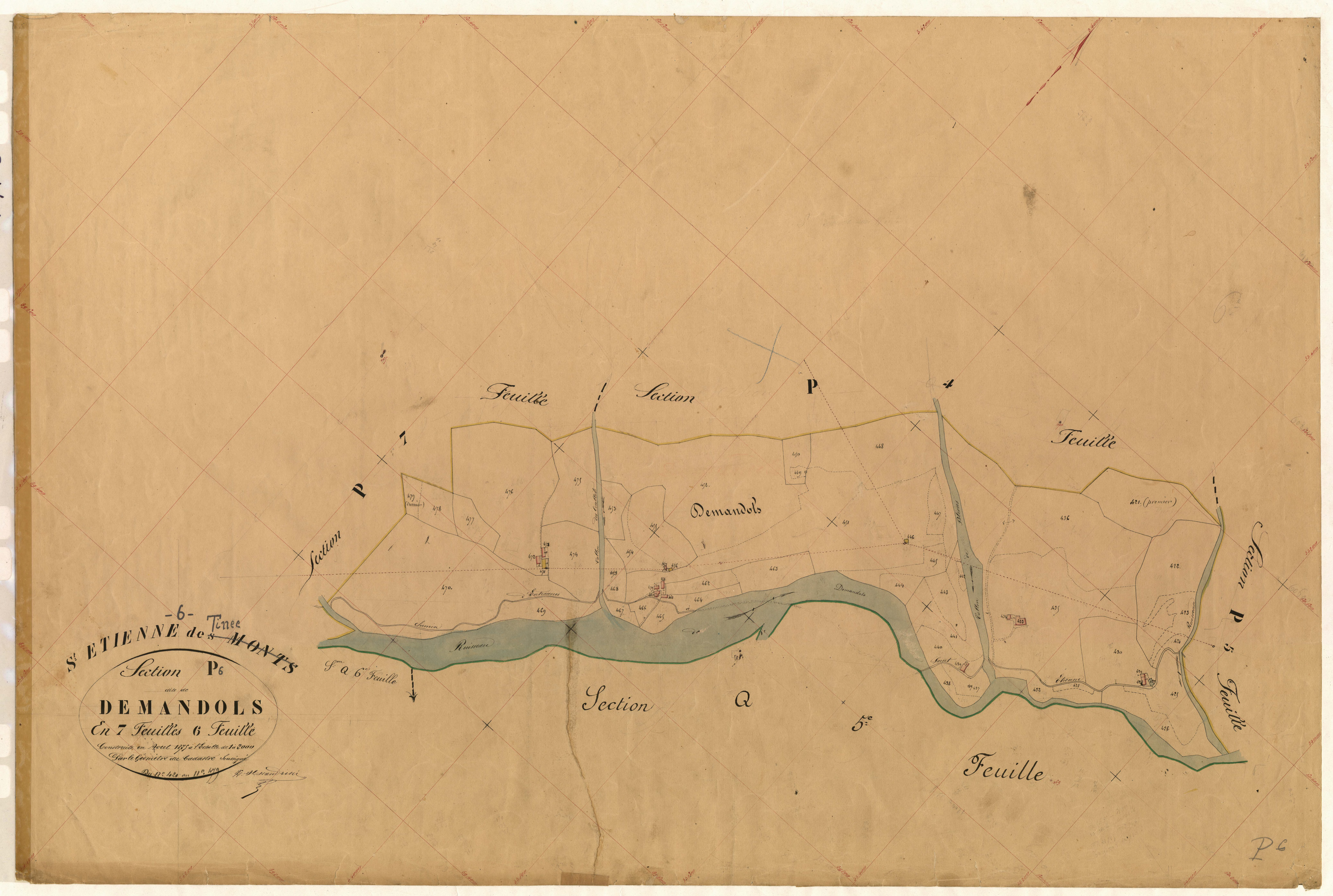 Demandols. - Plan de section, P6