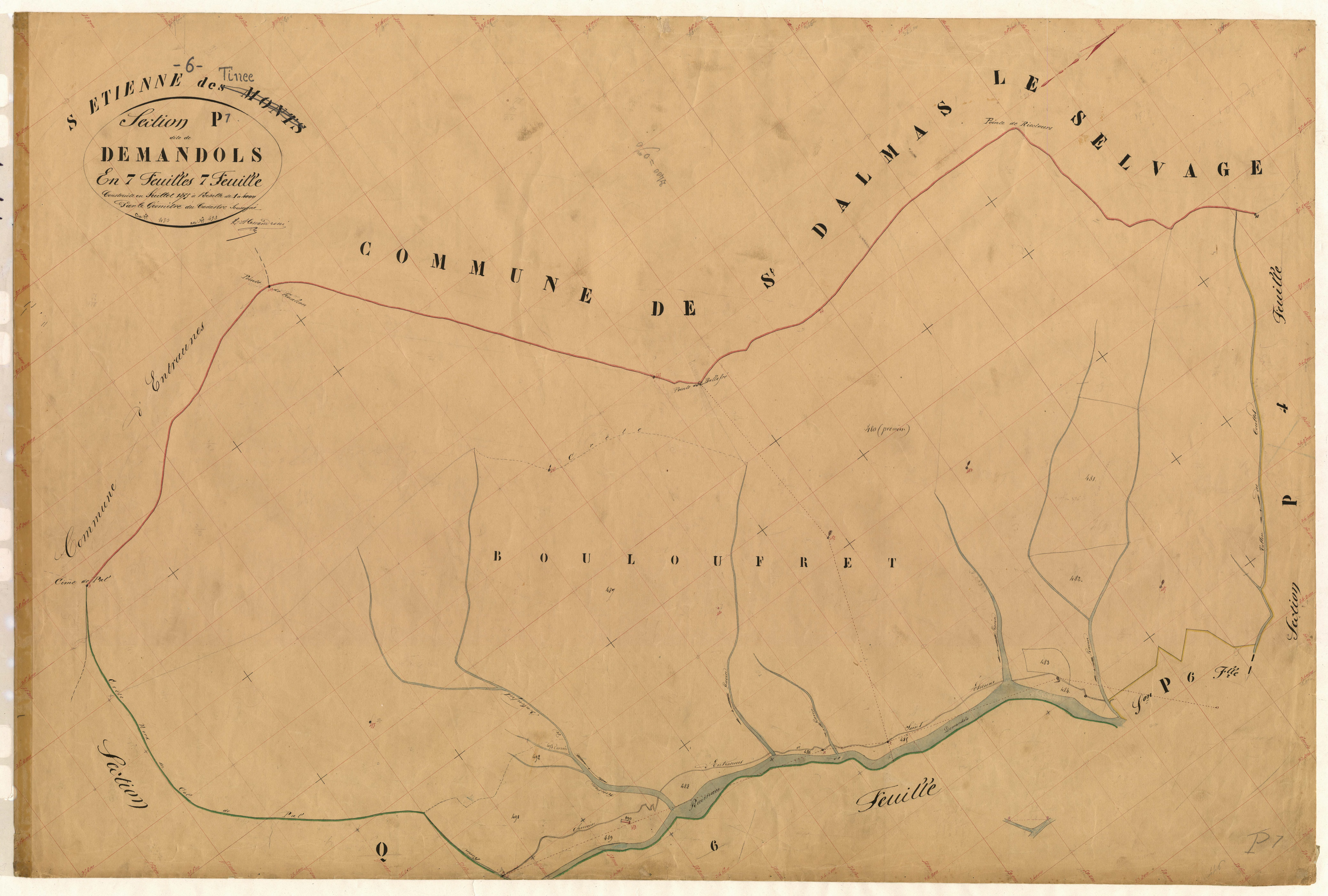 Demandols. - Plan de section, P7