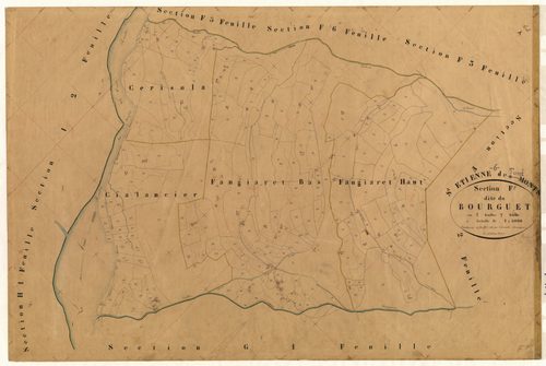Le Bourguet. - Plan de section, F7