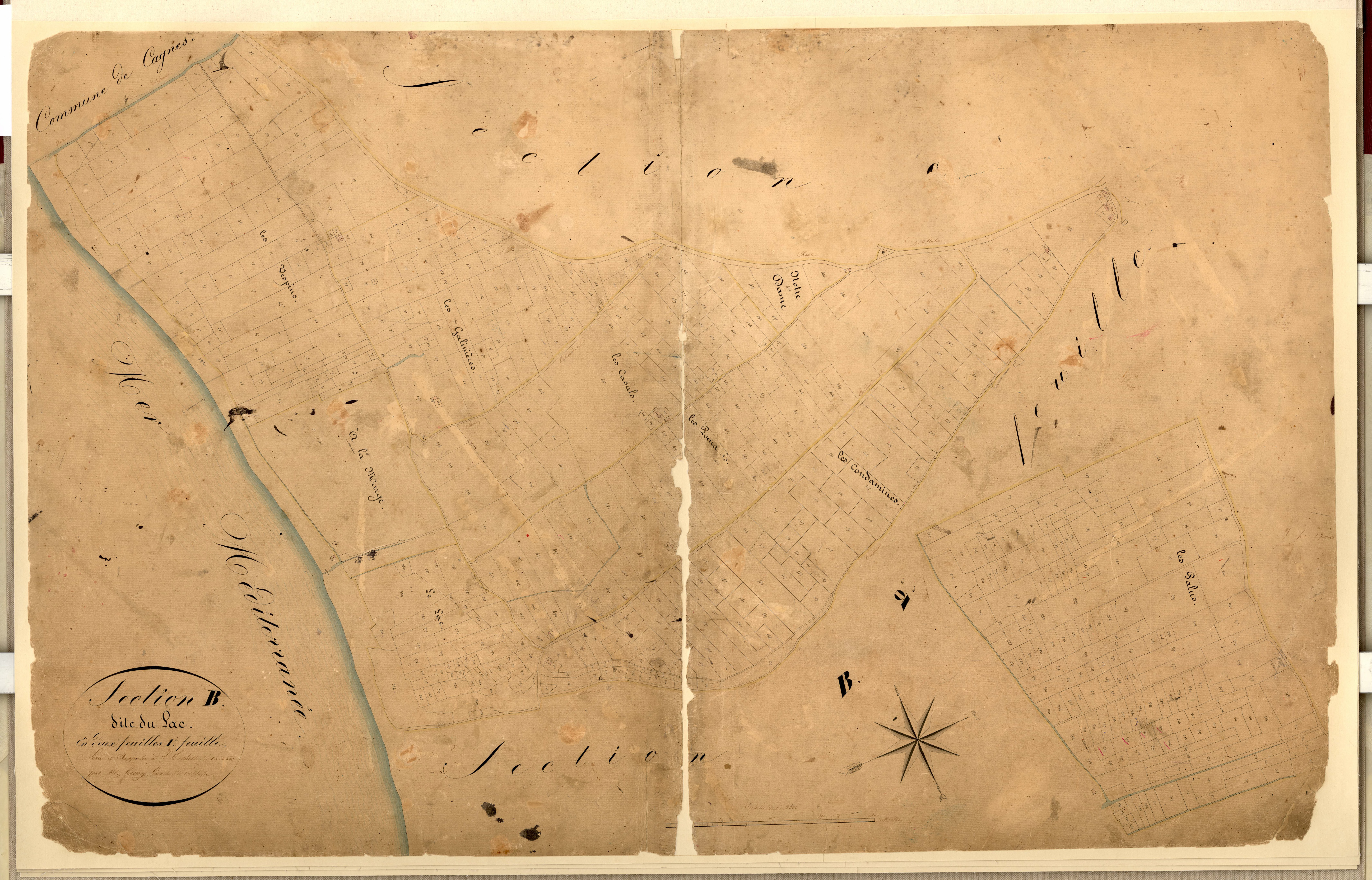 Le Lac. - Plan de section, B1