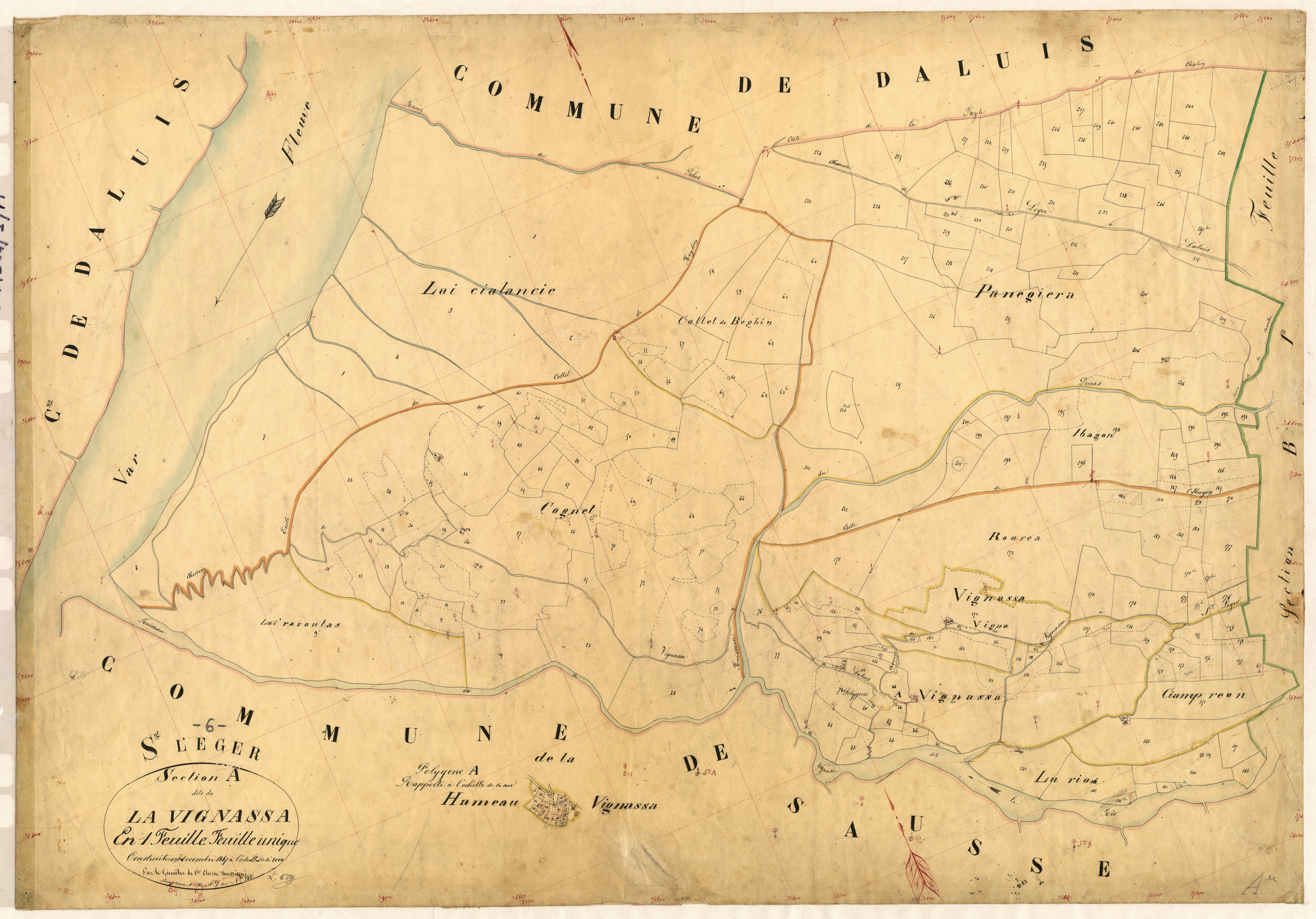 La Vignassa. - Plan de section, A