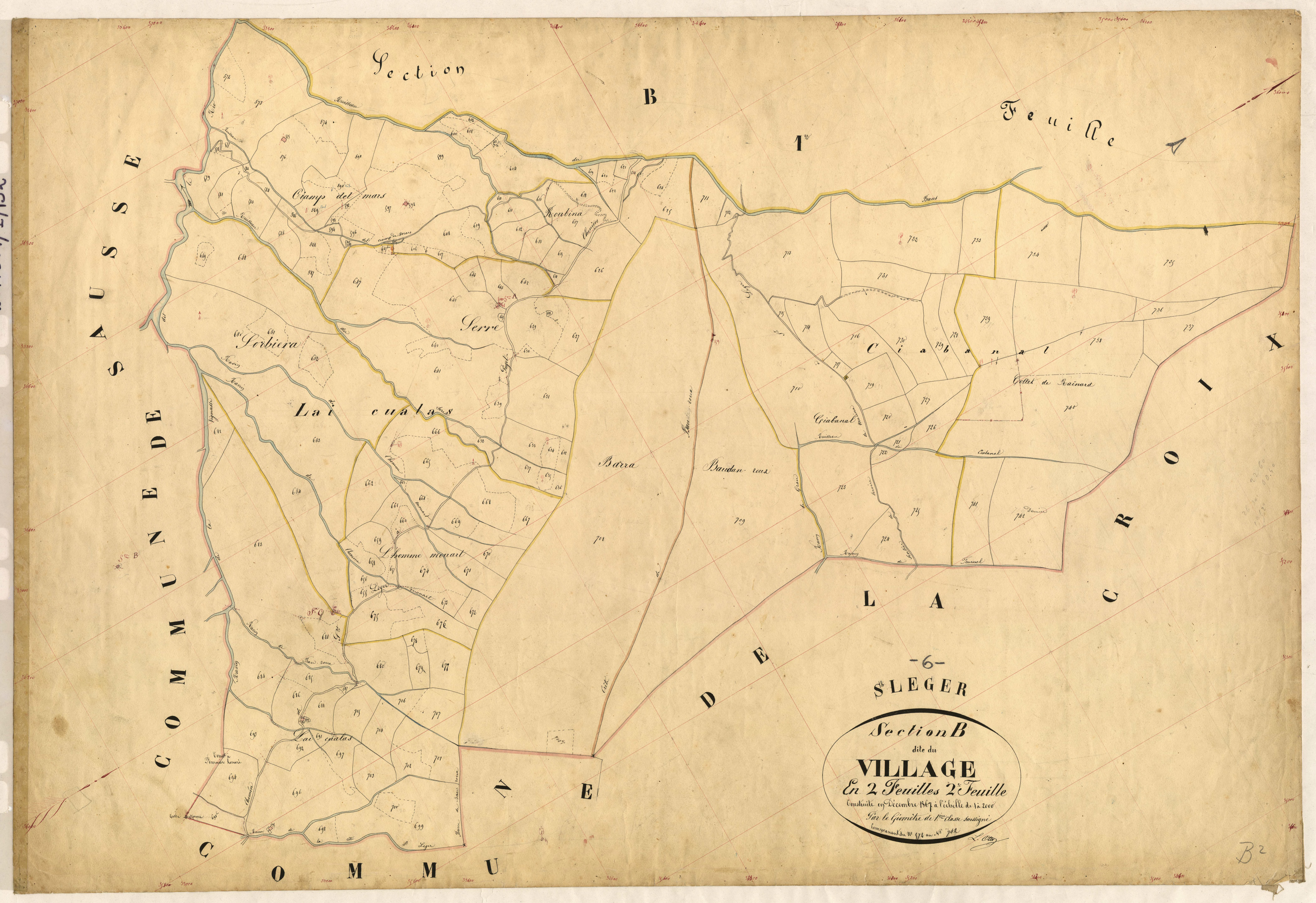 Le Village. - Plan de section, B2