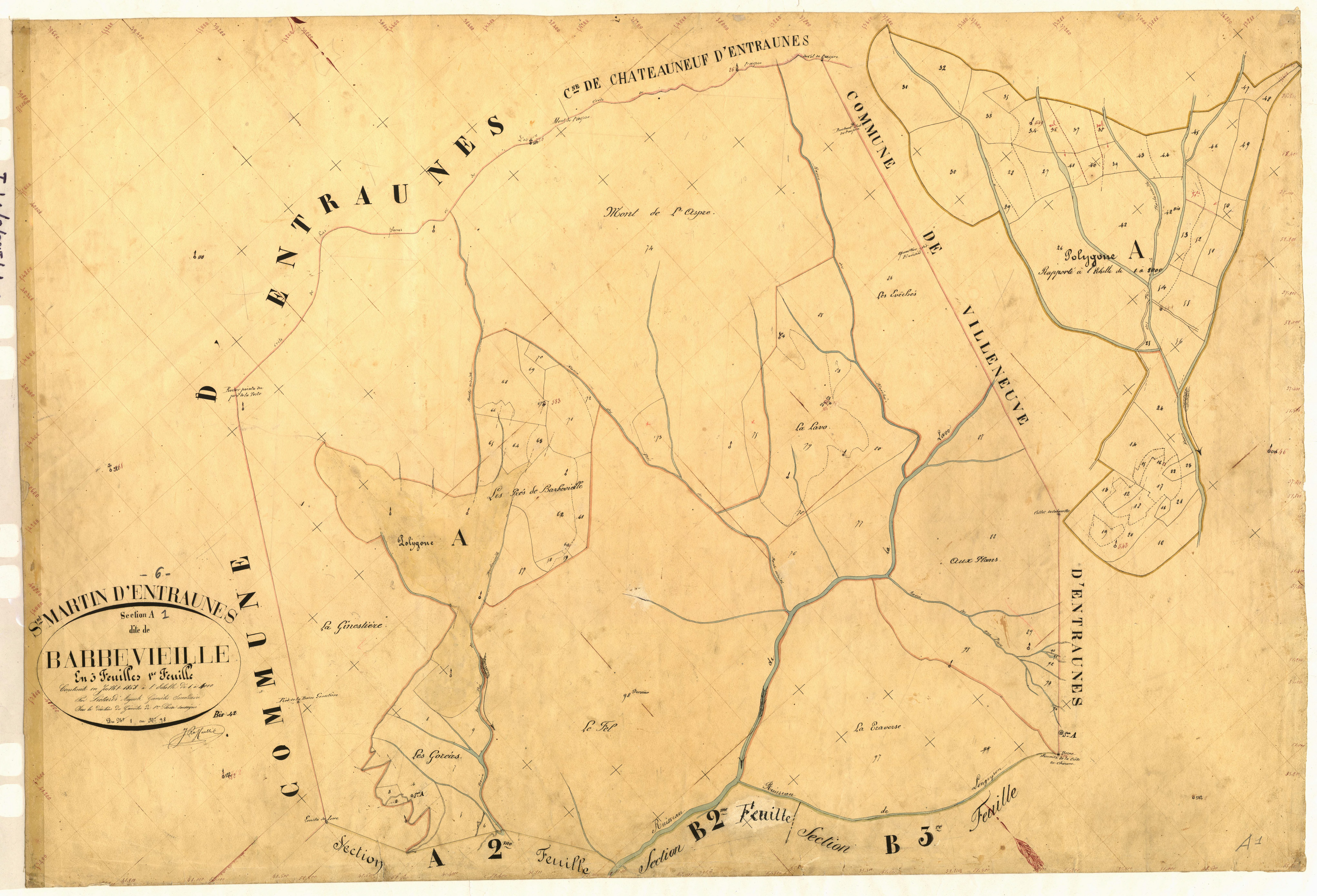 Barbevieille. - Plan de section, A1