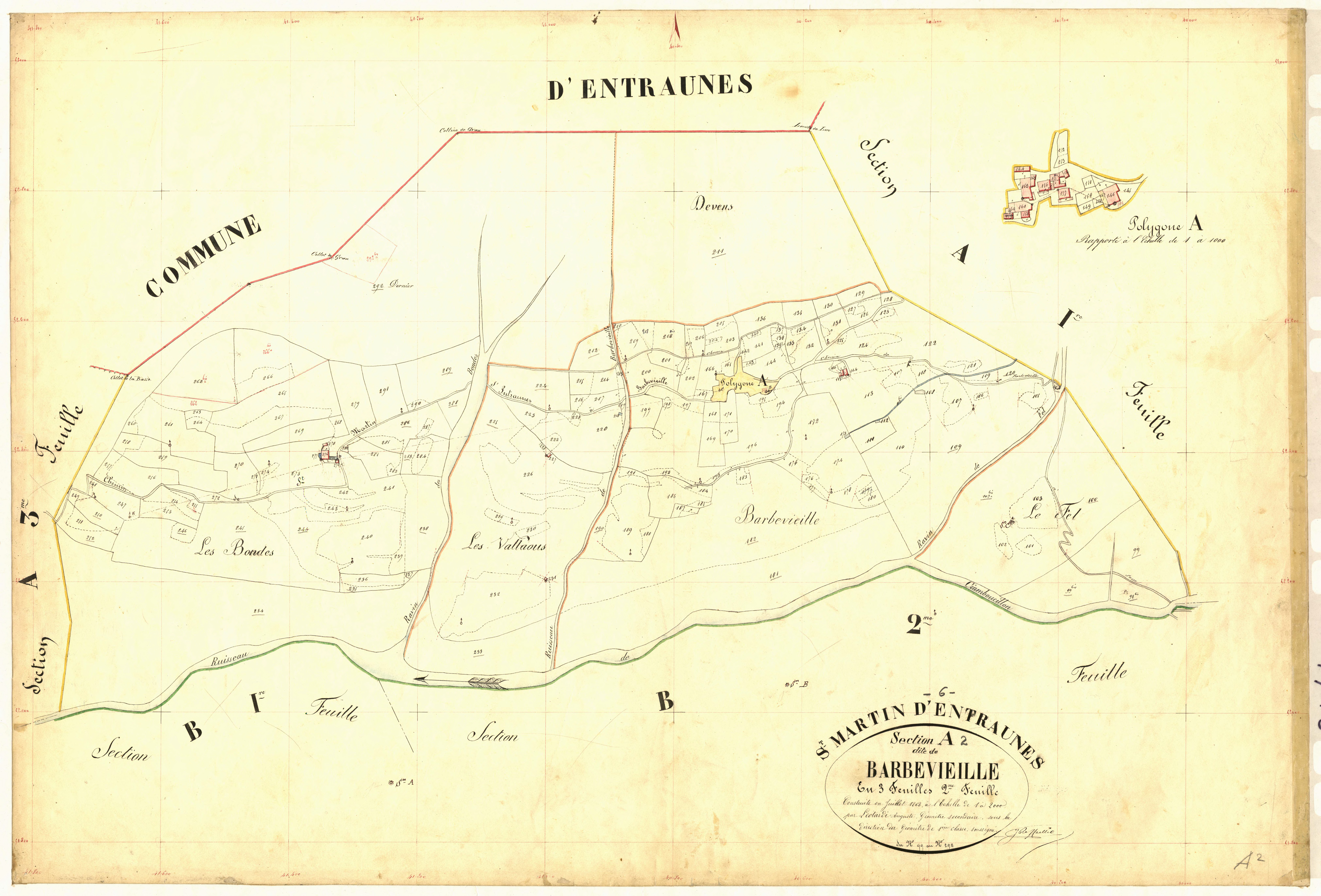 Barbevieille. - Plan de section, A2