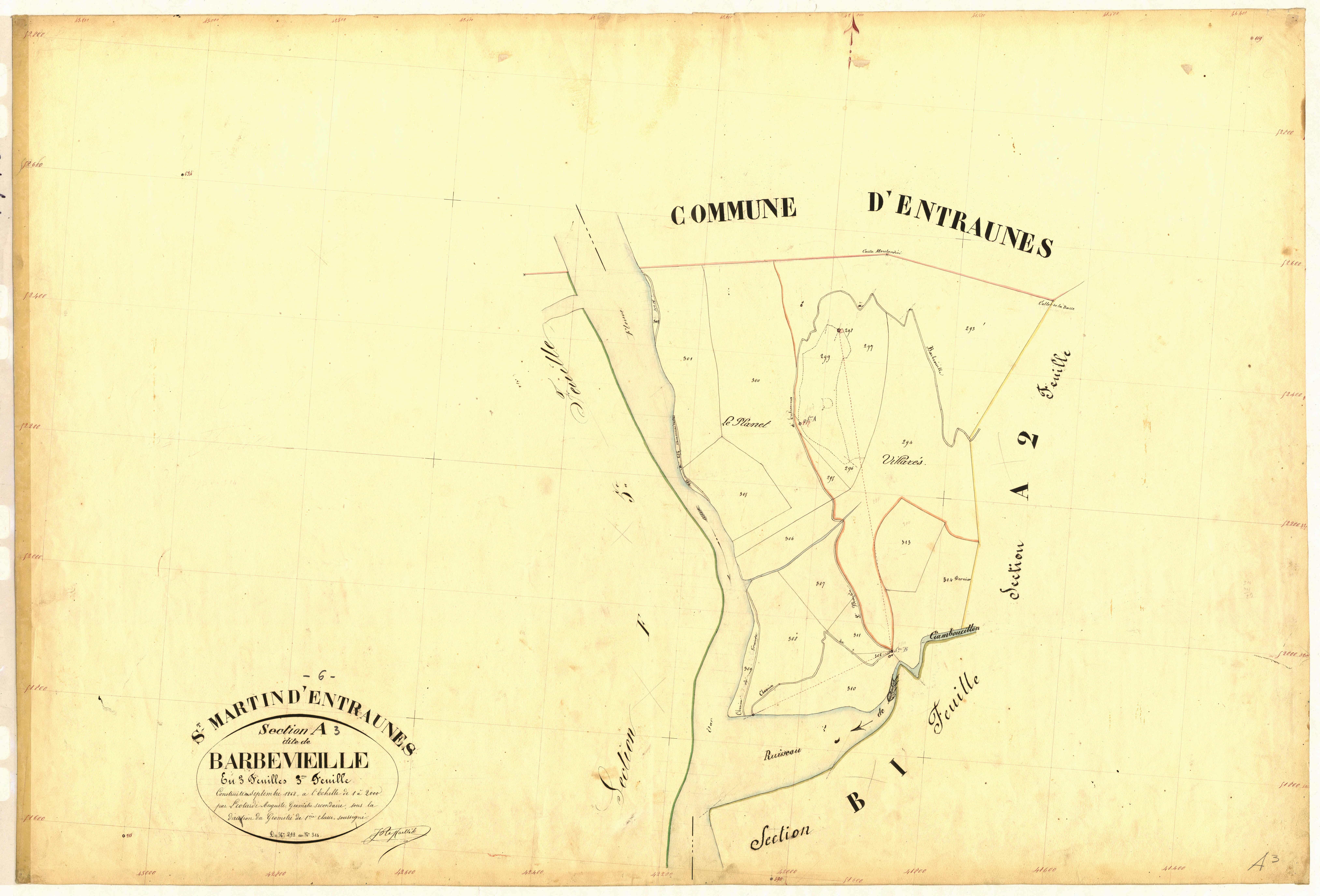 Barbevieille. - Plan de section, A3