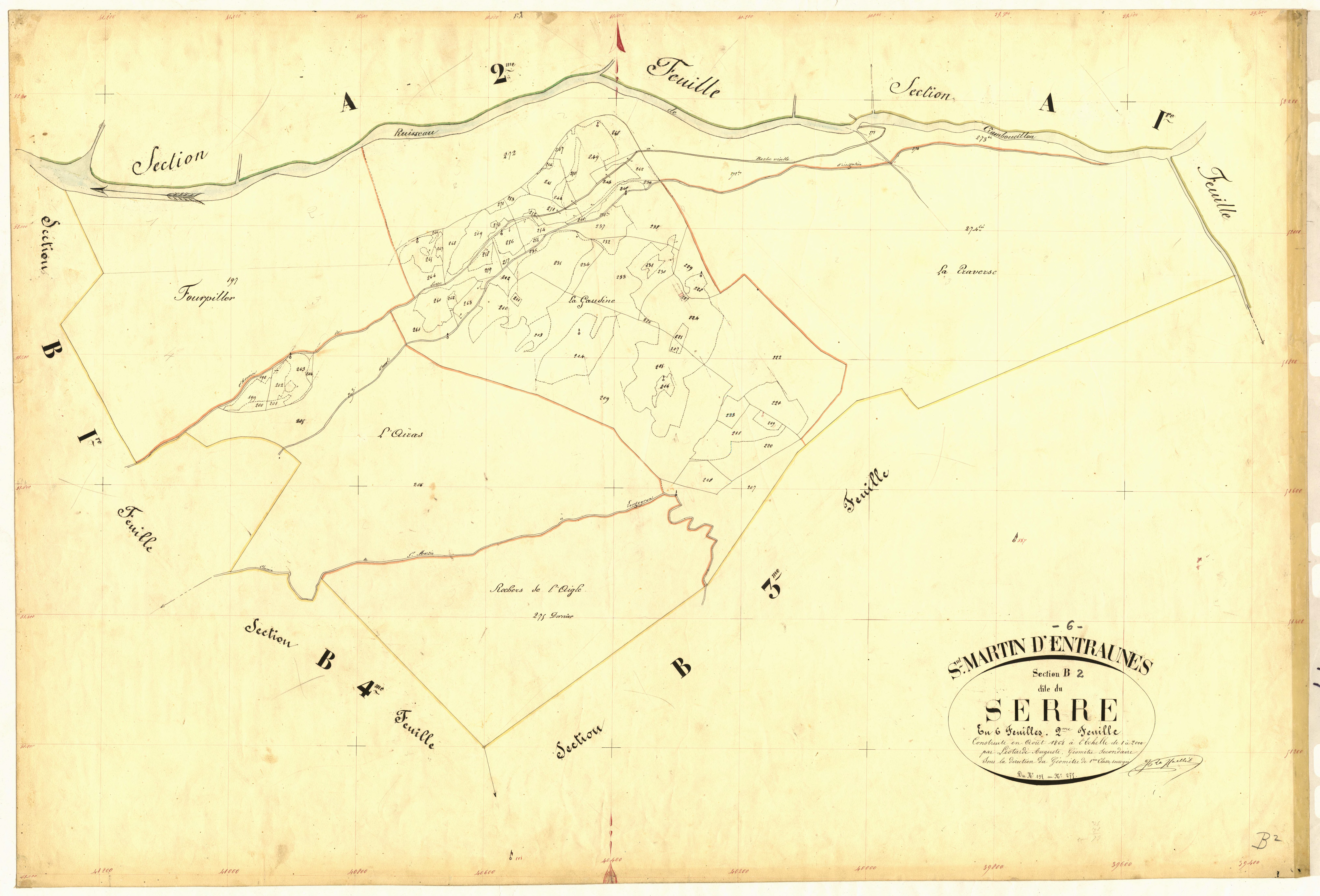 Le Serre. - Plan de section, B2