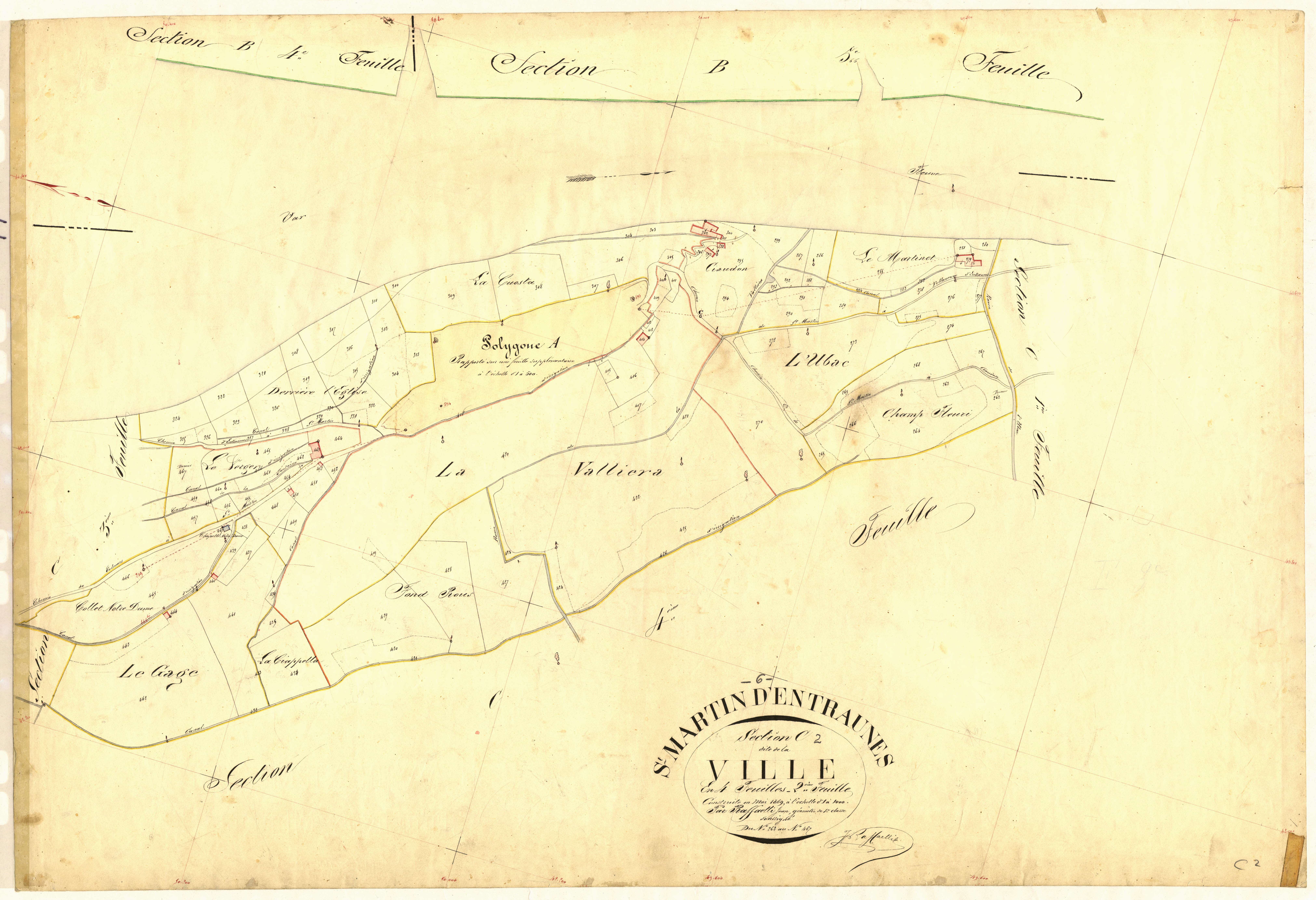 La Ville. - Plan de section, C2