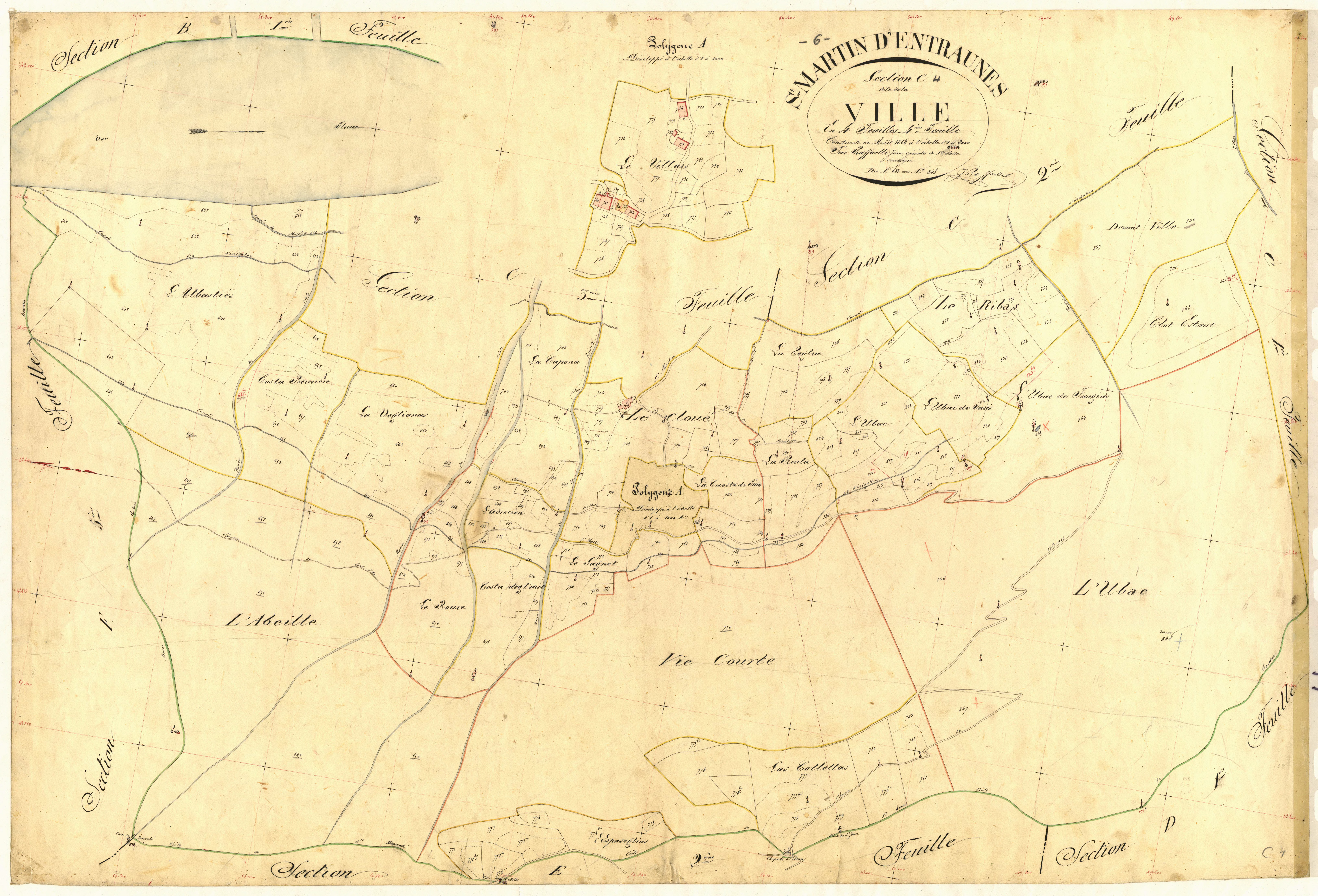 La Ville. - Plan de section, C4