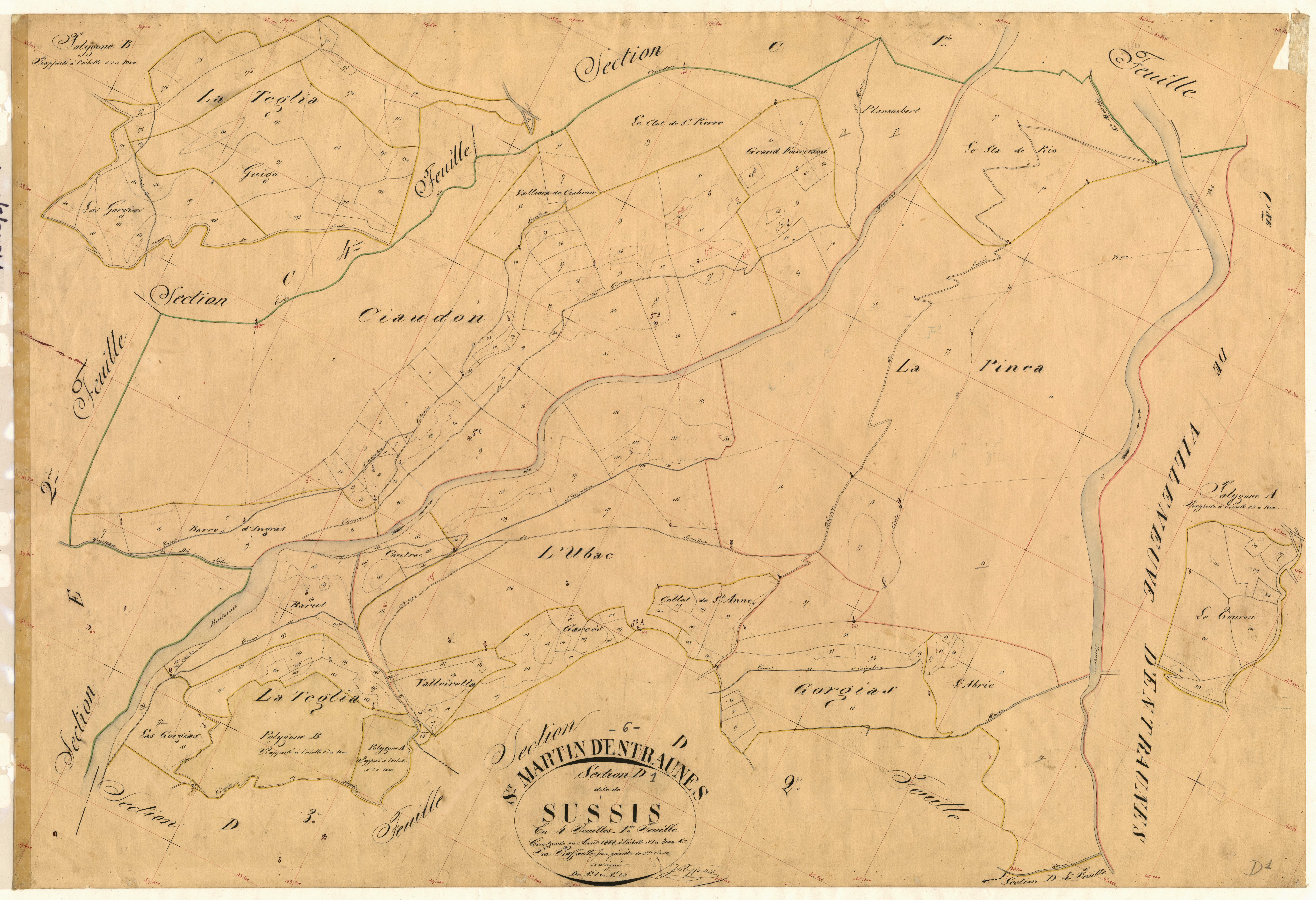 Sussis. - Plan de section, D1