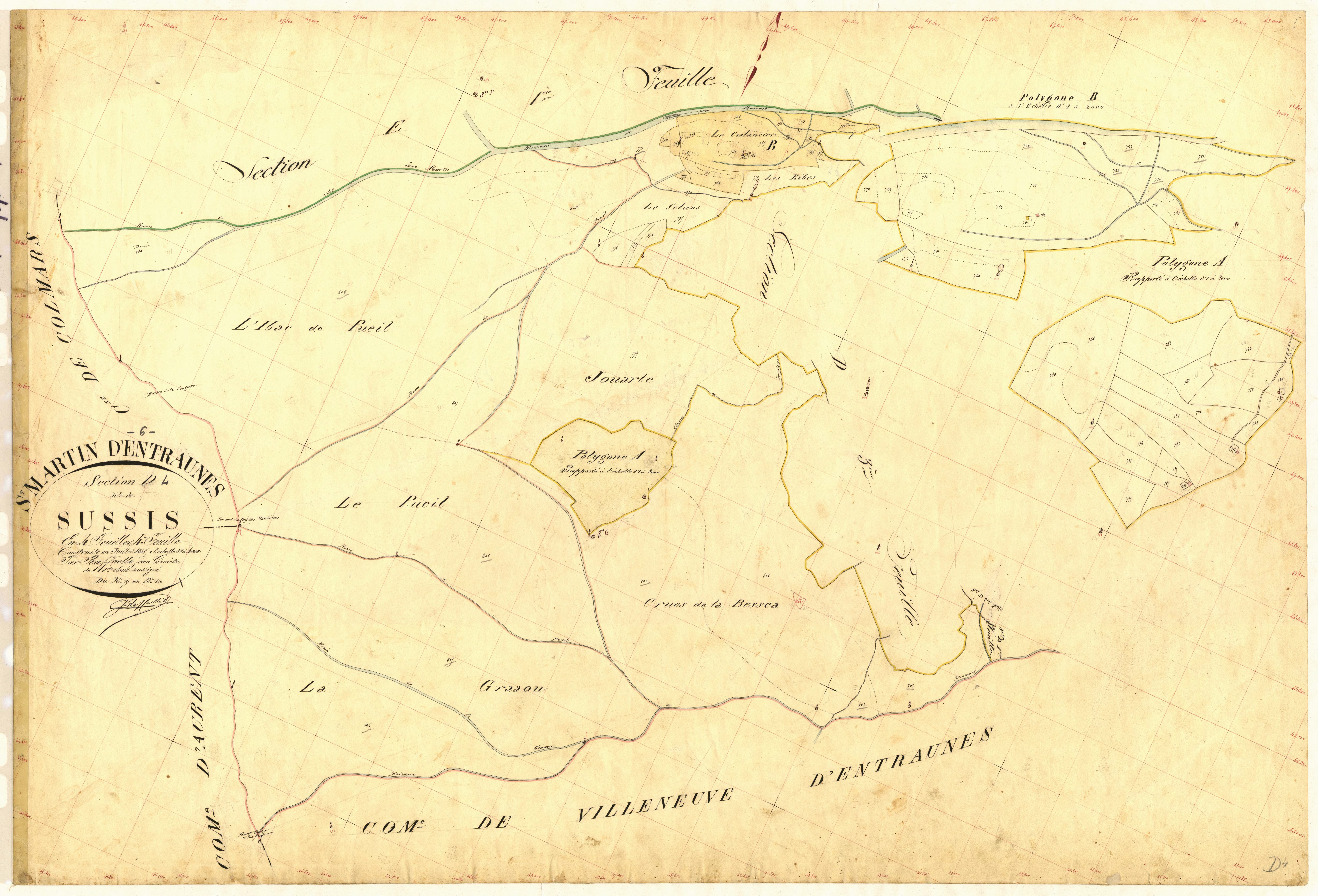 Sussis. - Plan de section, D4