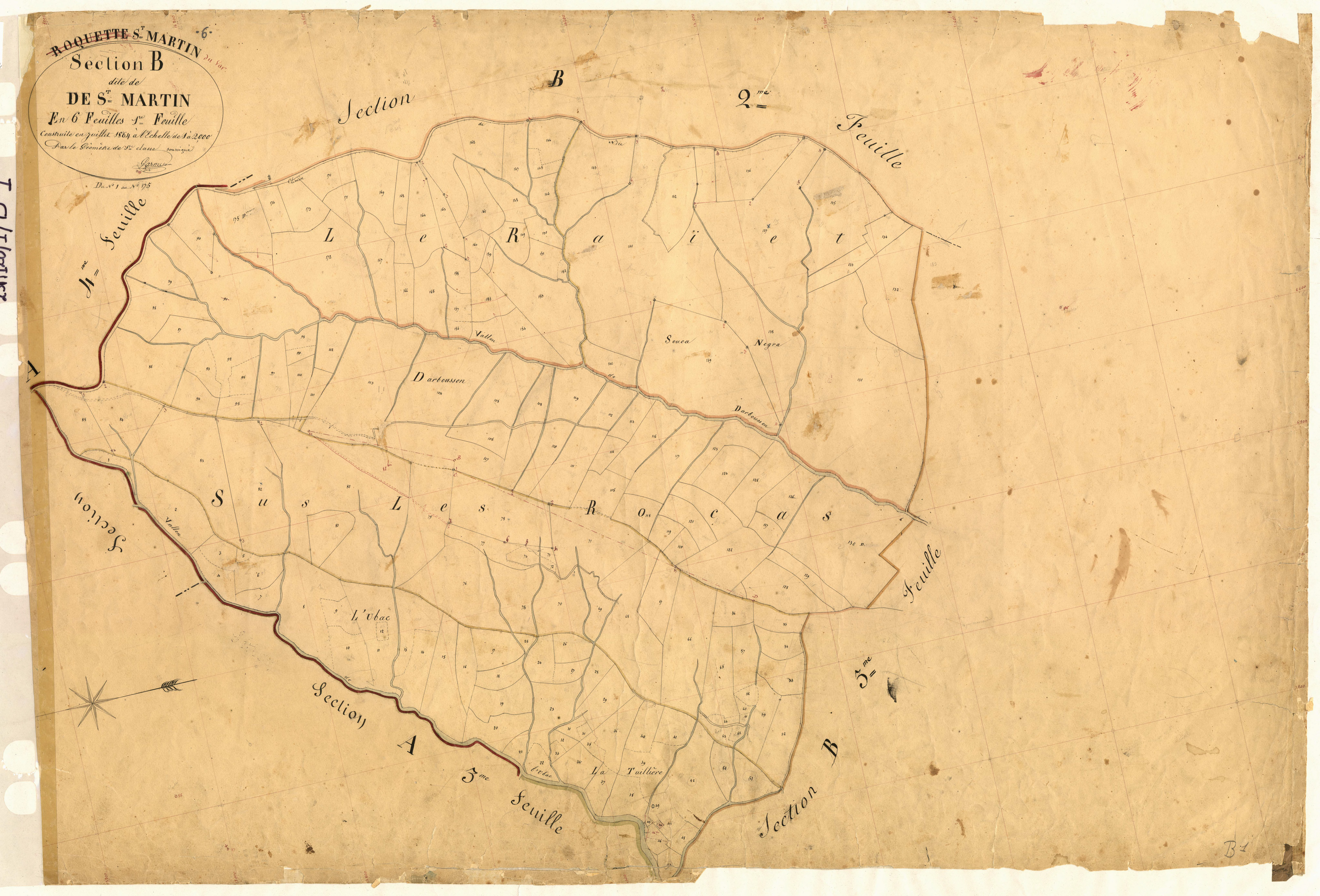 Saint-Martin. - Plan de section, B1