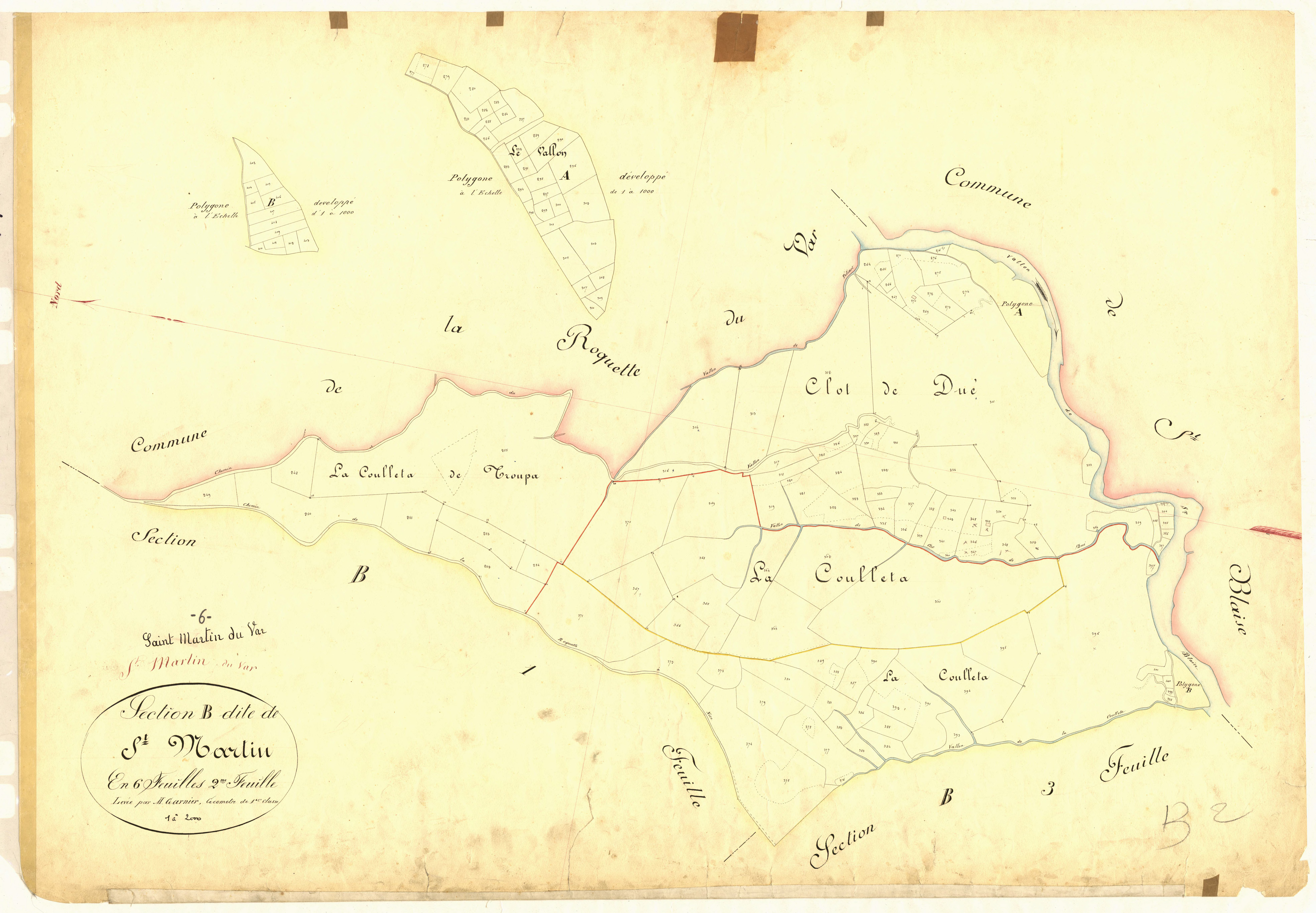 Saint-Martin. - Plan de section, B2