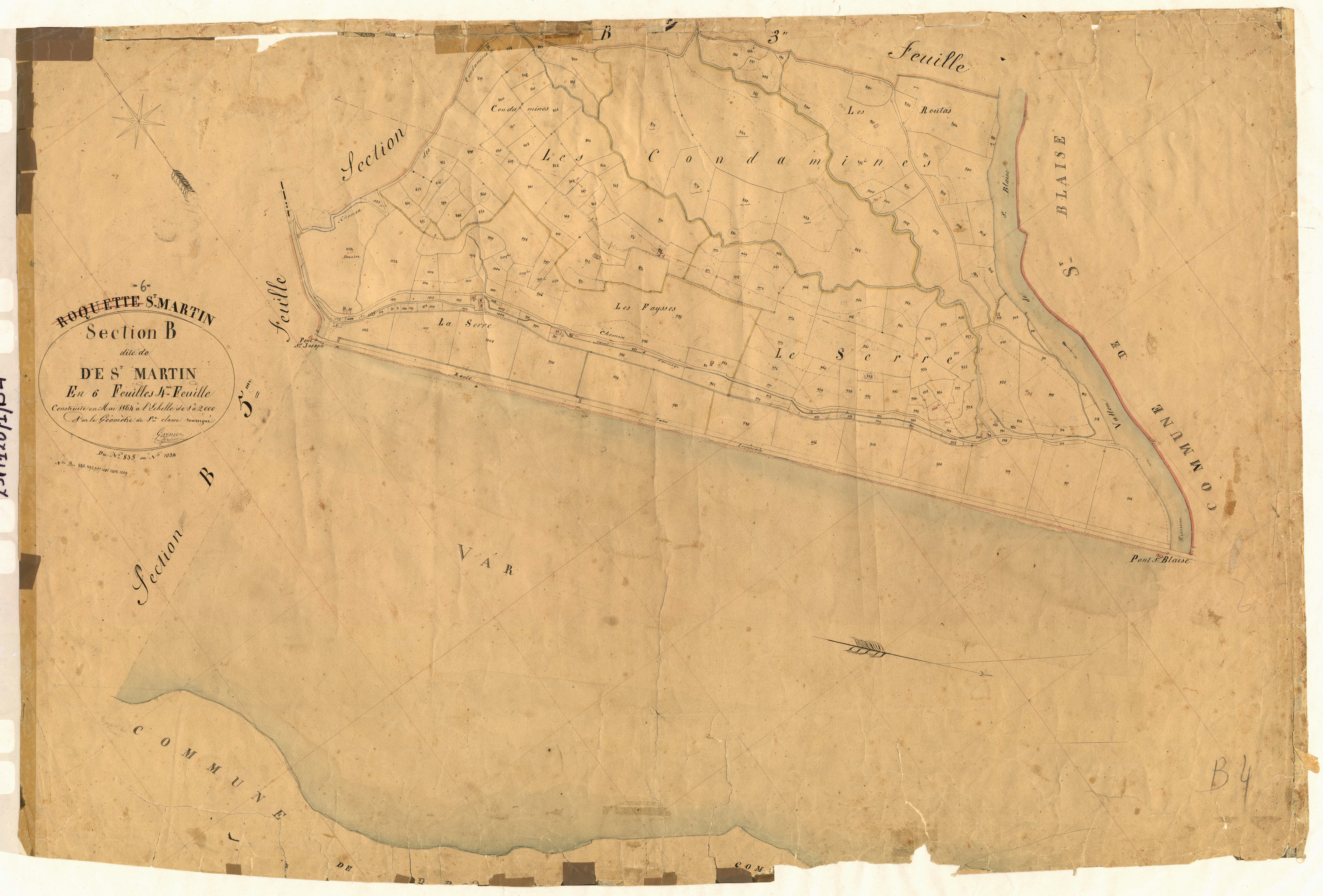 Saint-Martin. - Plan de section, B4