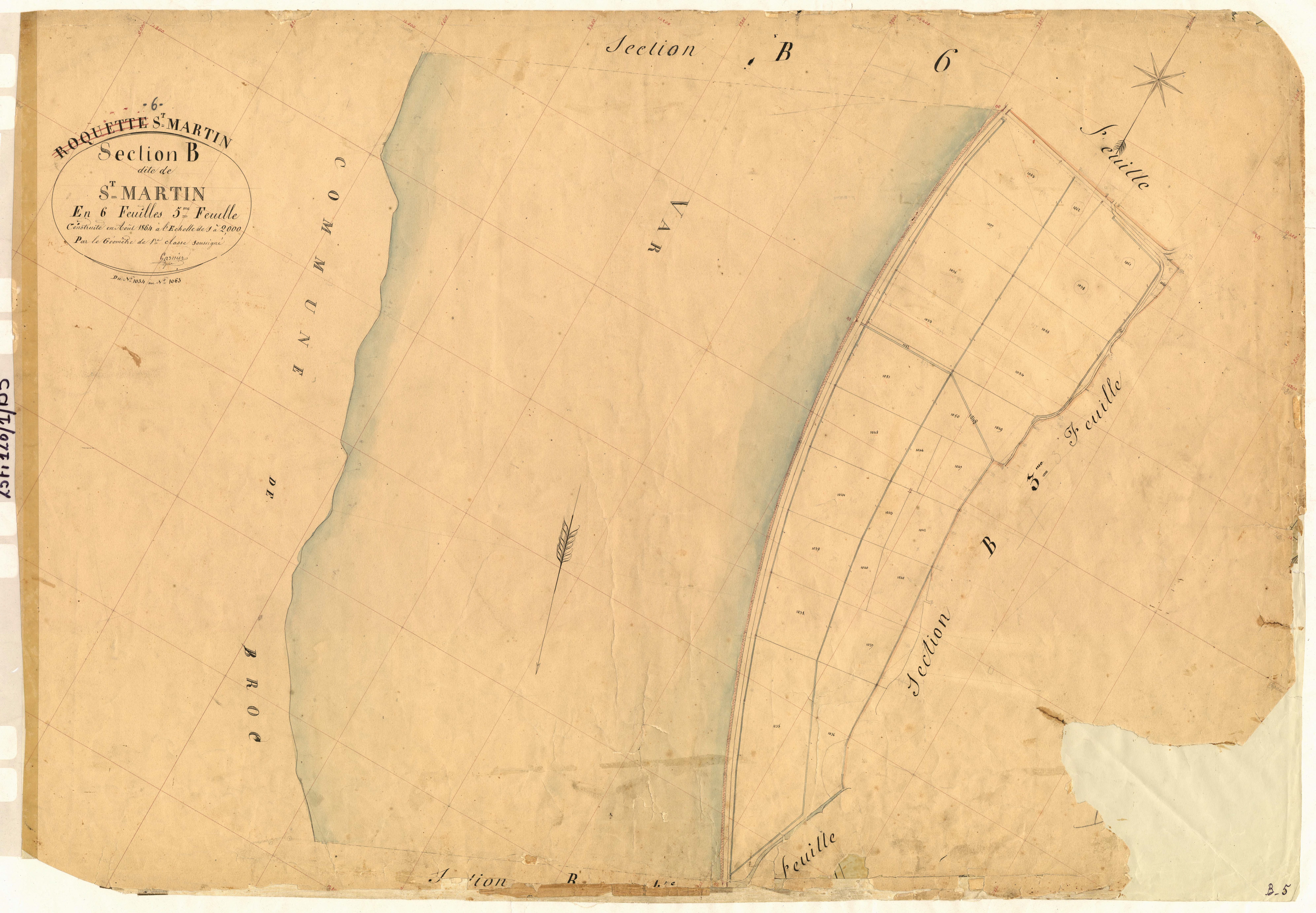 Saint-Martin. - Plan de section, B5