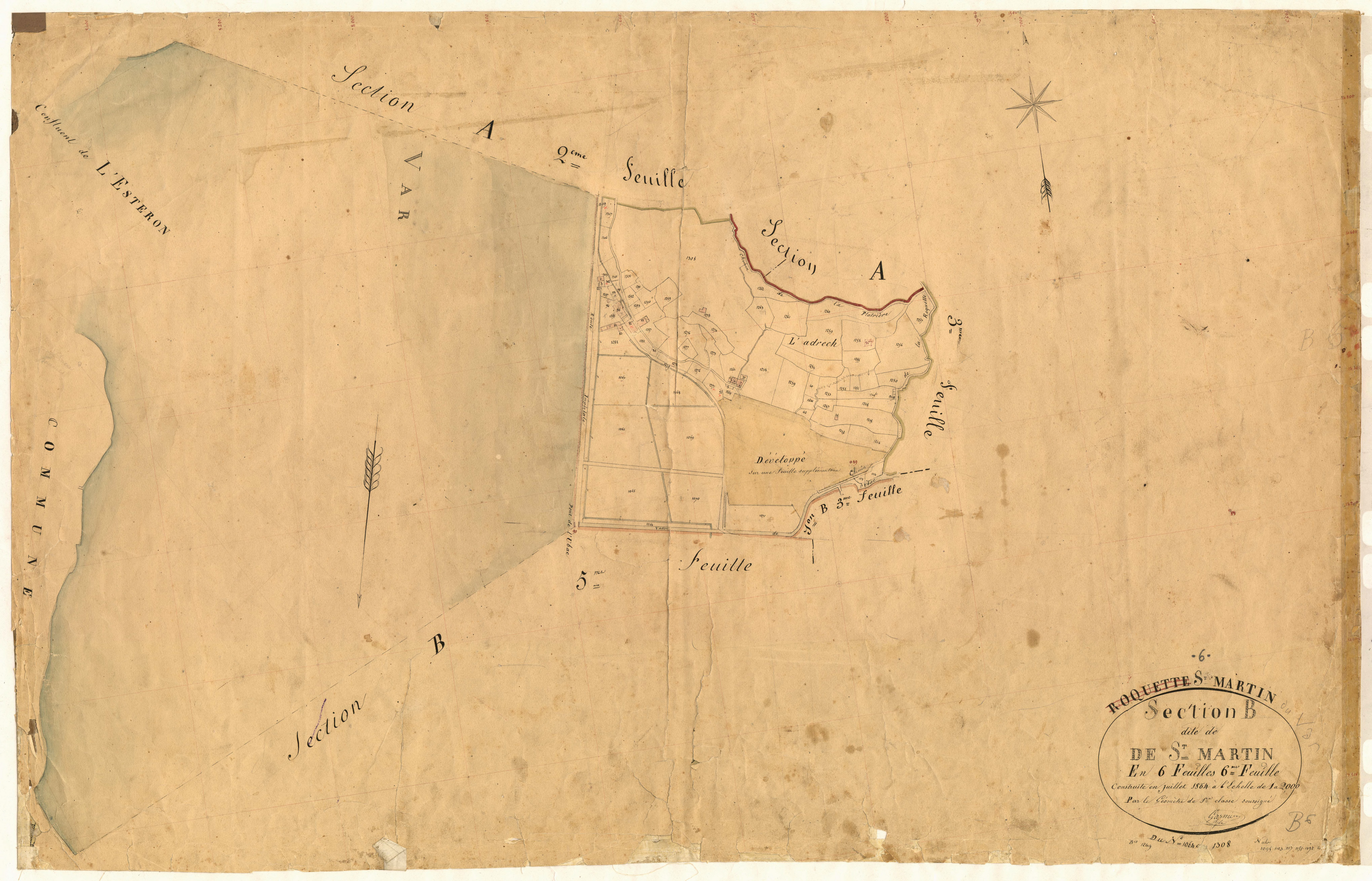 Saint-Martin. - Plan de section, B6