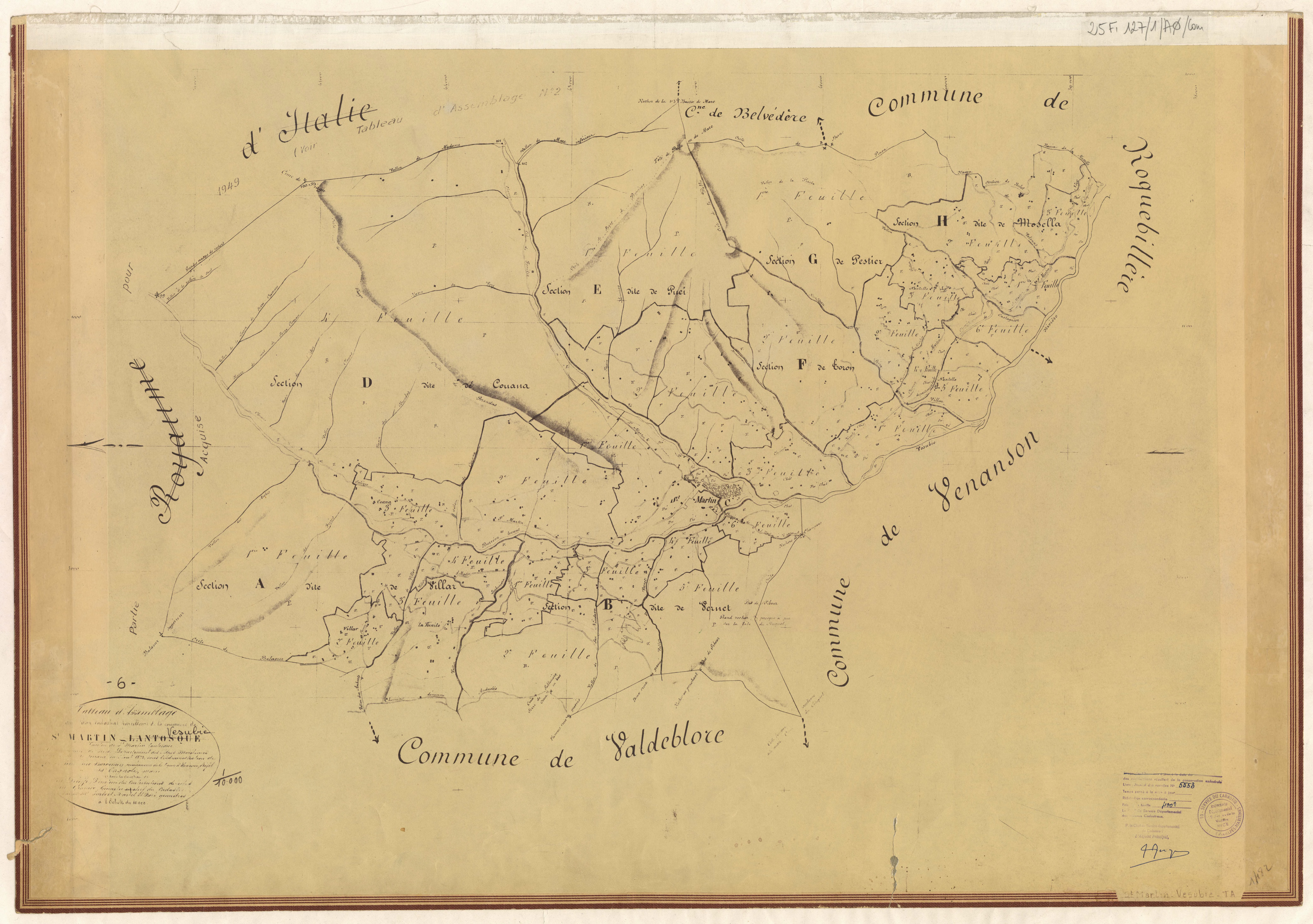 Tableau d'assemblage. - TA