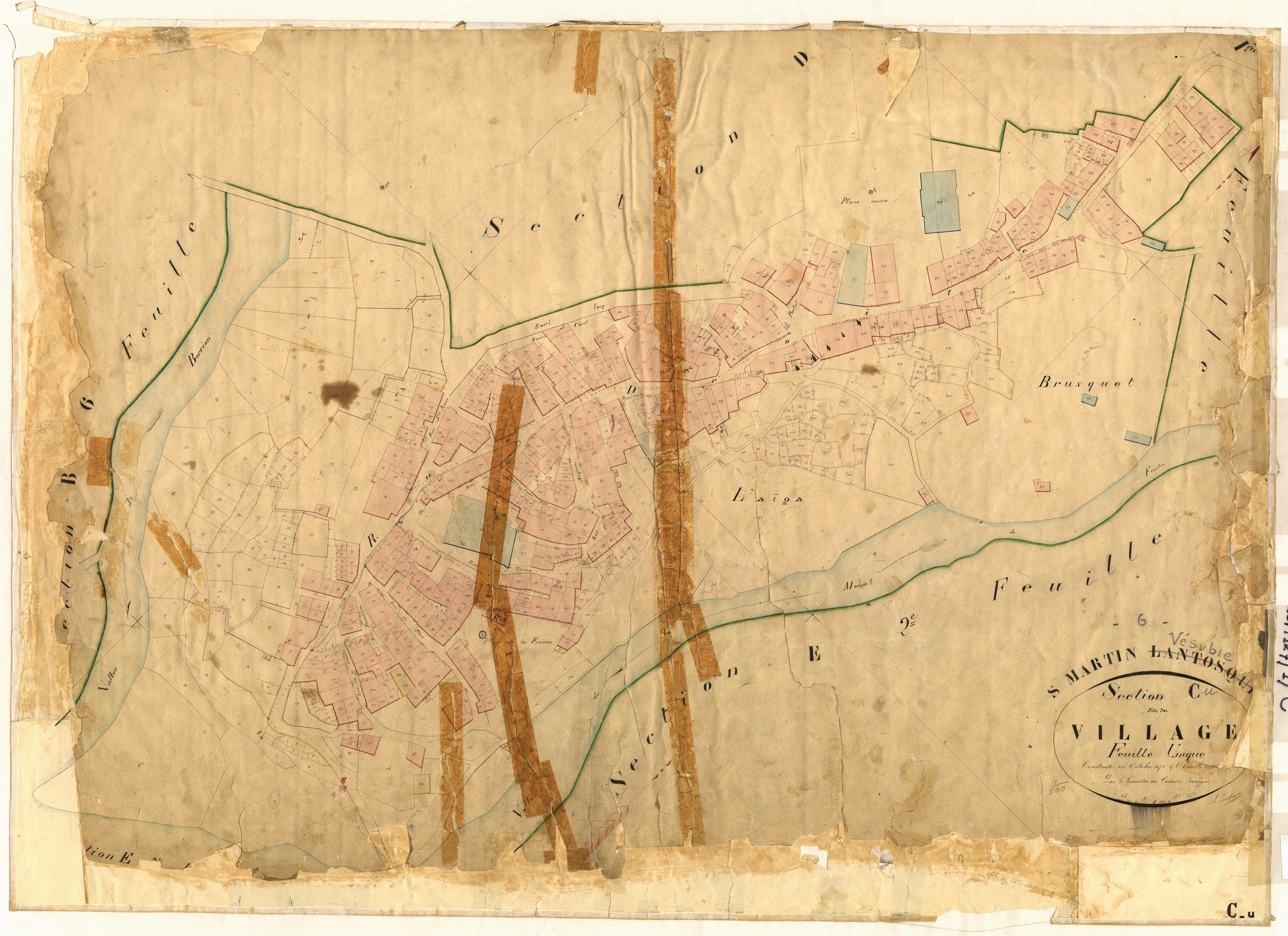 Le Village. - Plan de section, C