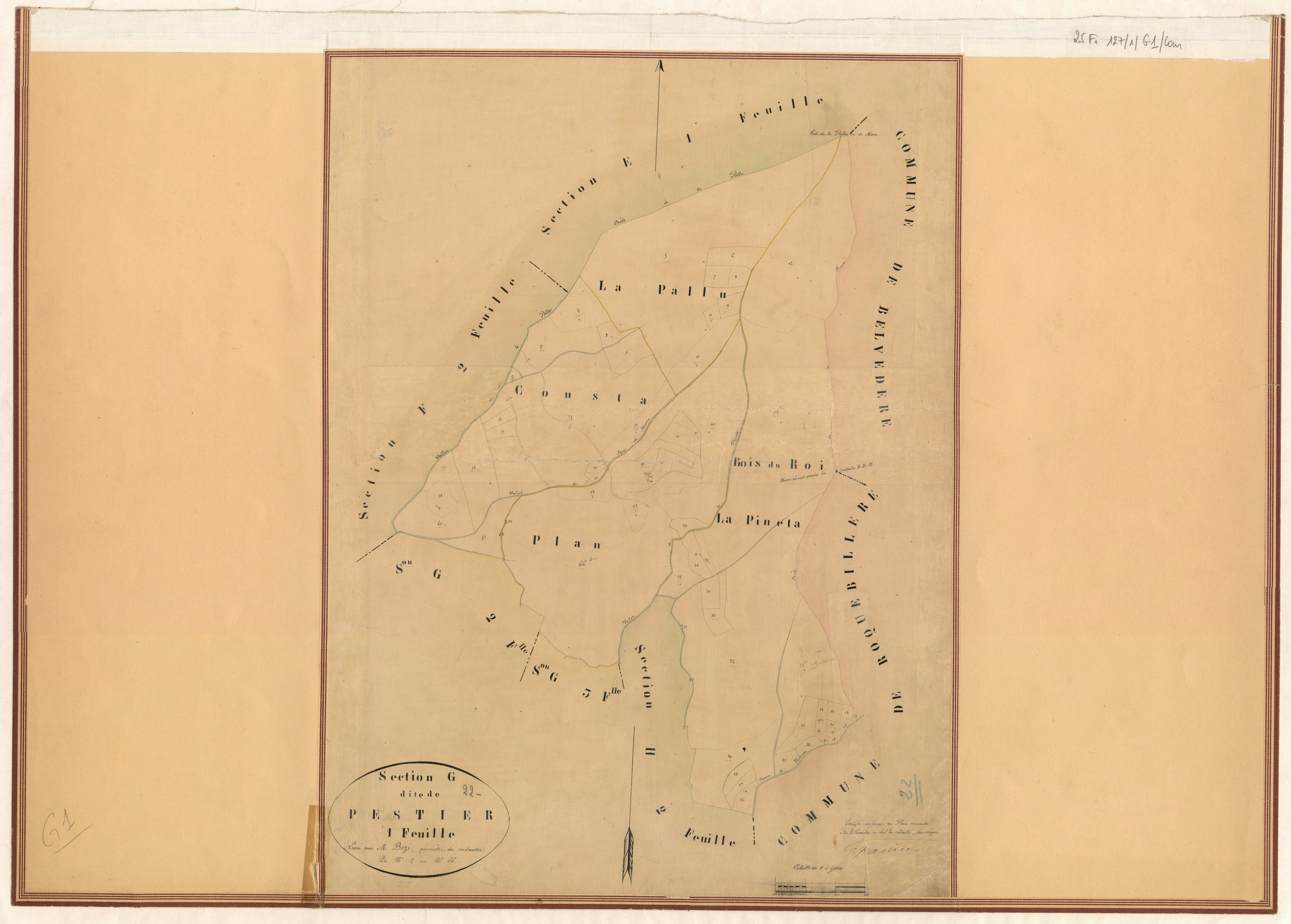 Pestier. - Plan de section, G1