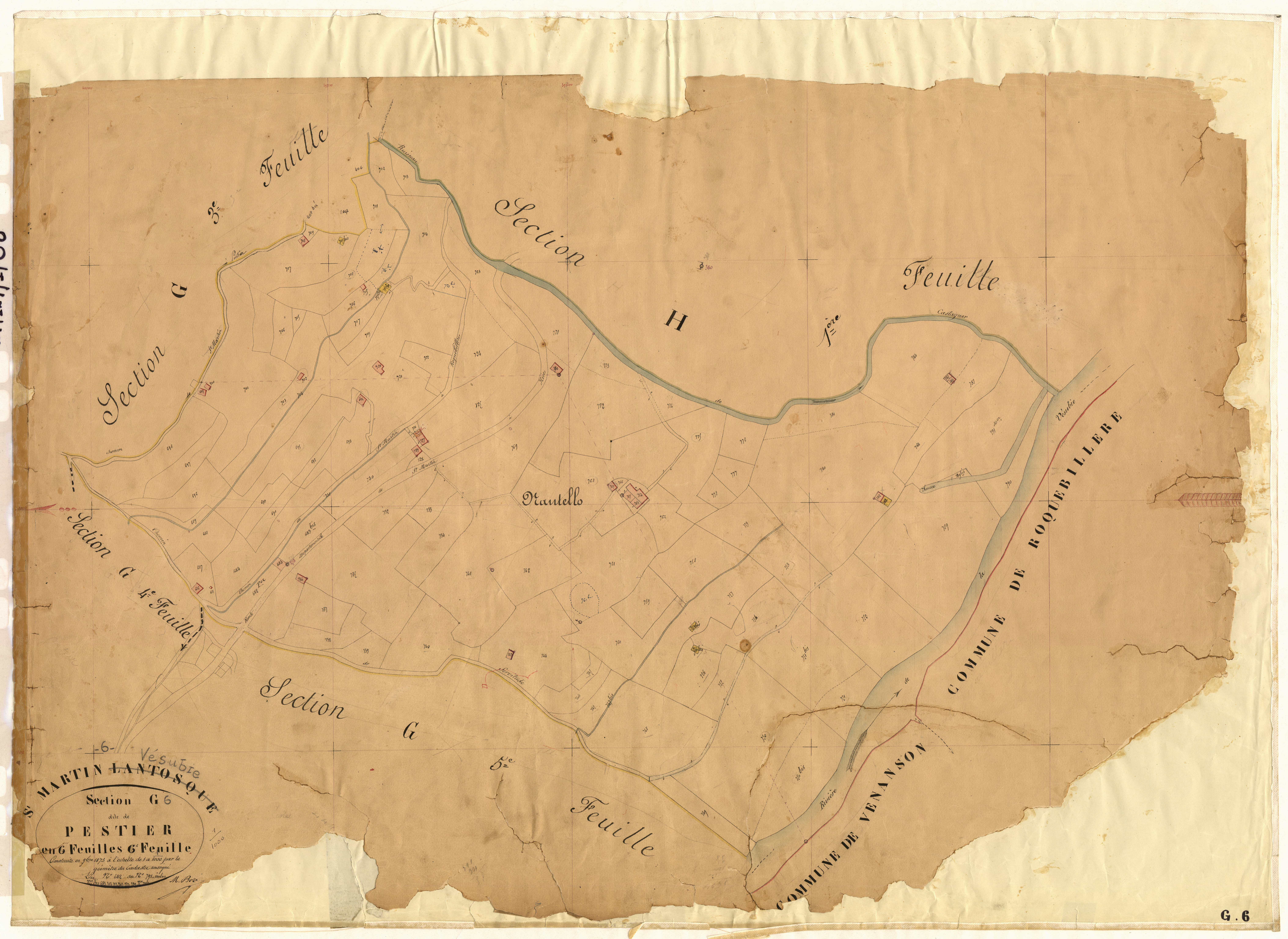 Pestier. - Plan de section, G6